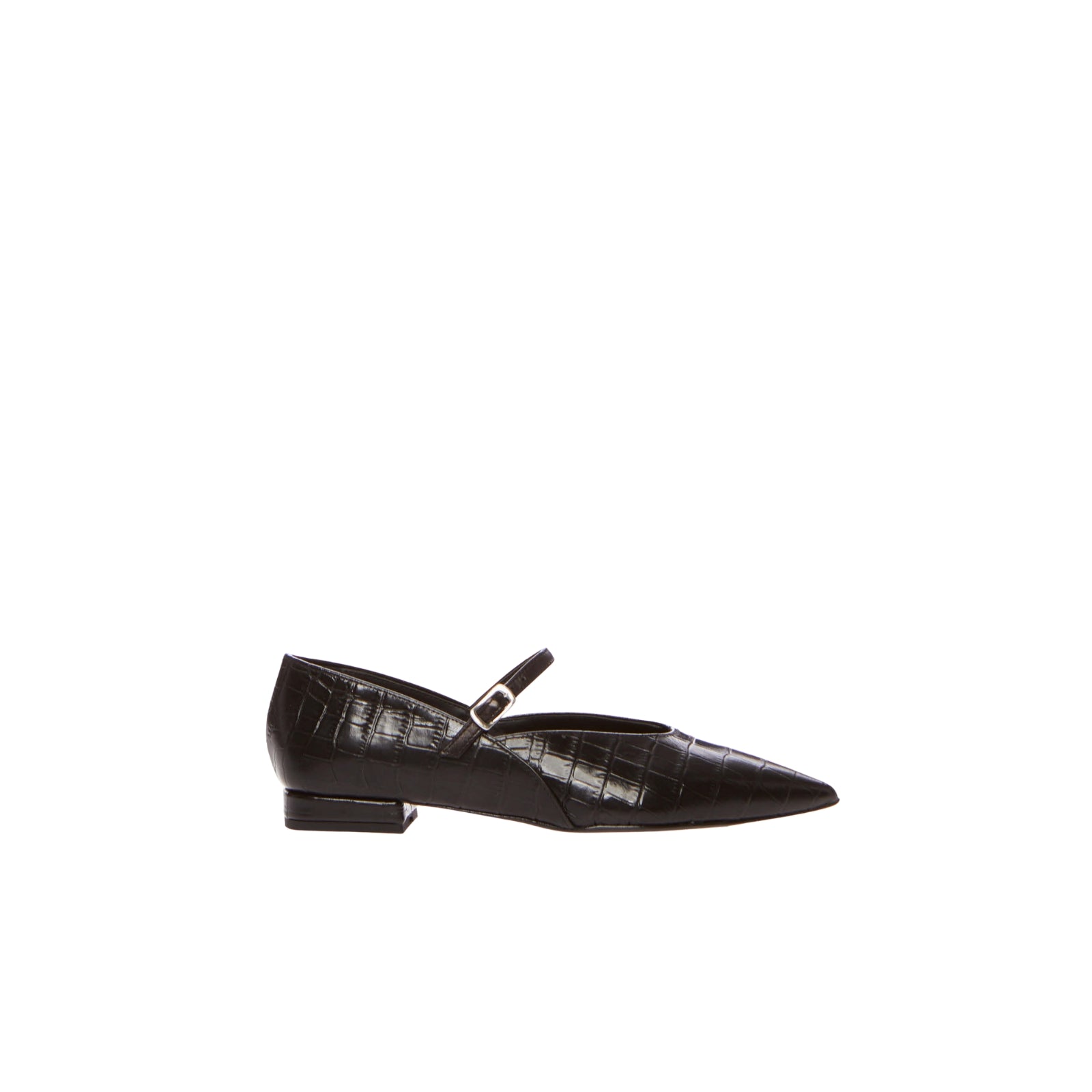 Scarpa Ballerina in pelle stampa cocco