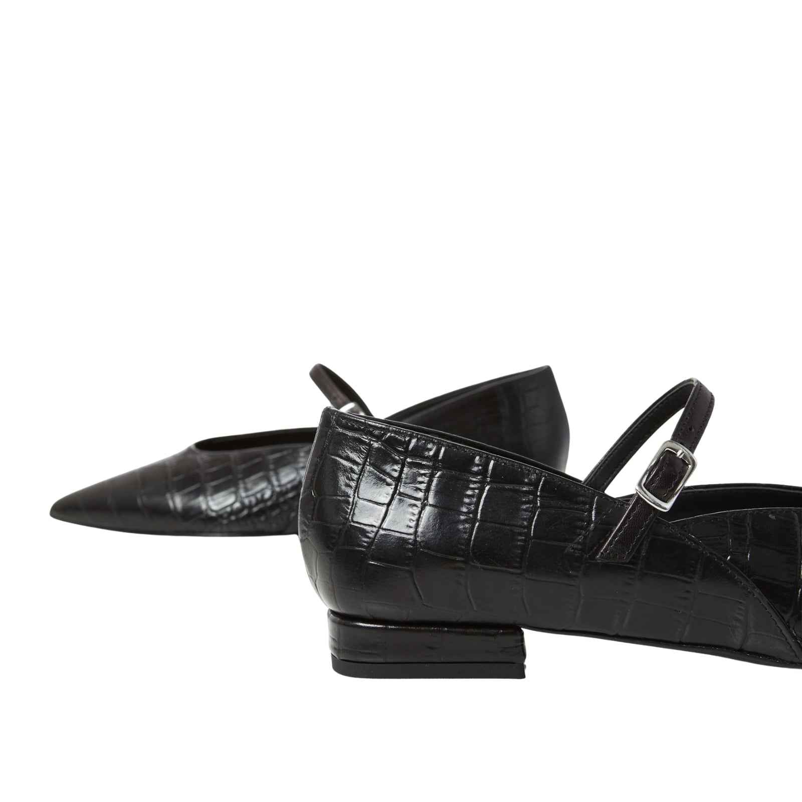 Scarpa Ballerina in pelle stampa cocco