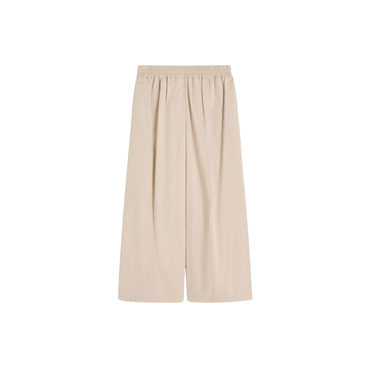 Pantalone cropped gamba larga - Beige