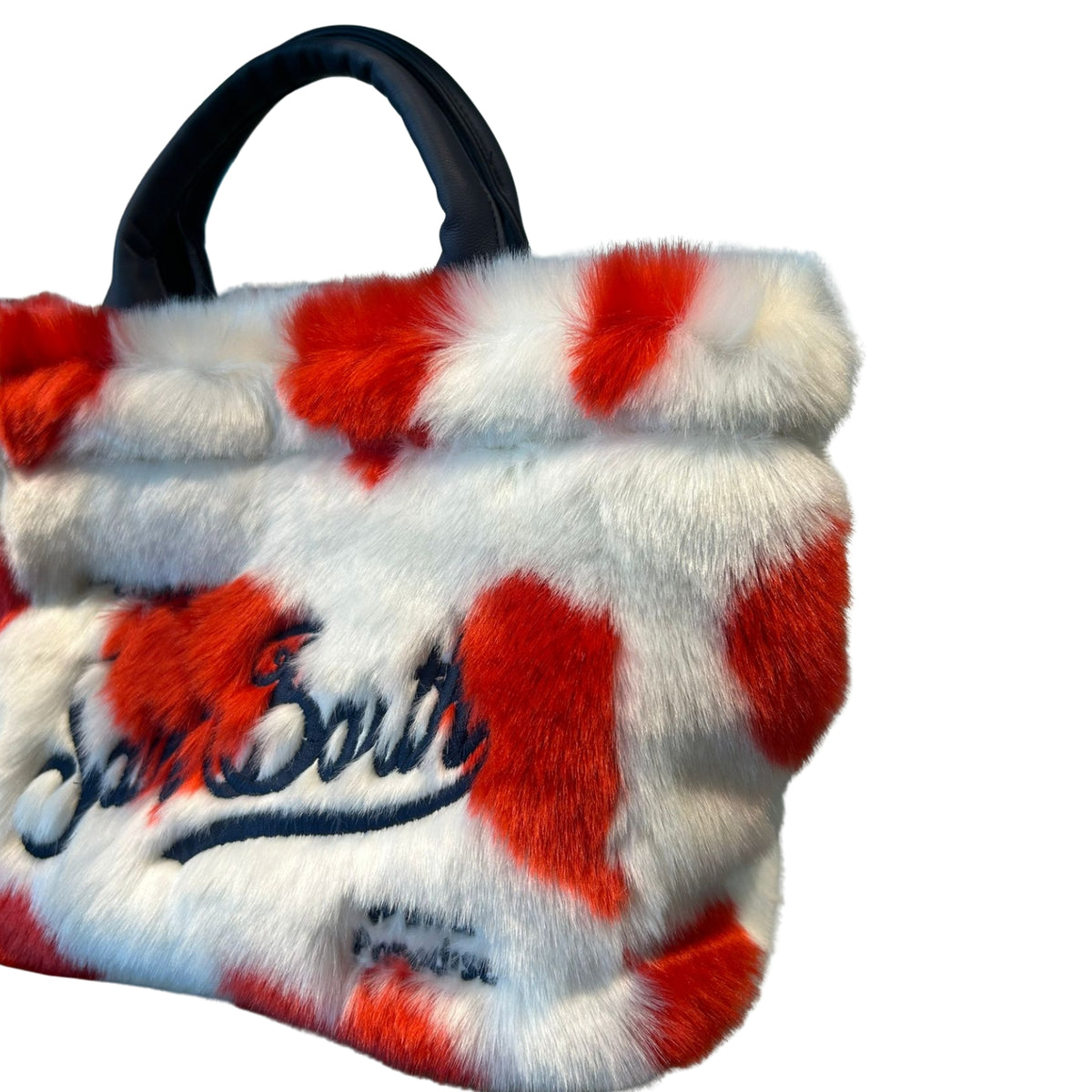 Borsa Vanity Mini in peluche - Bianca
