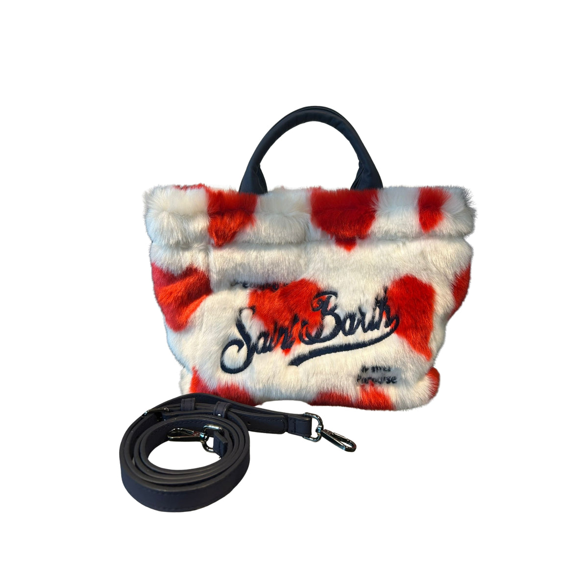 Borsa Vanity Mini in peluche - Bianca