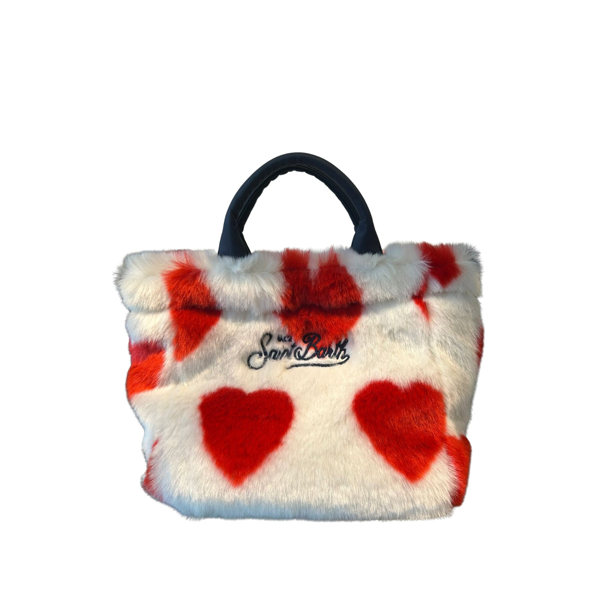 Borsa Vanity Mini in peluche - Bianca