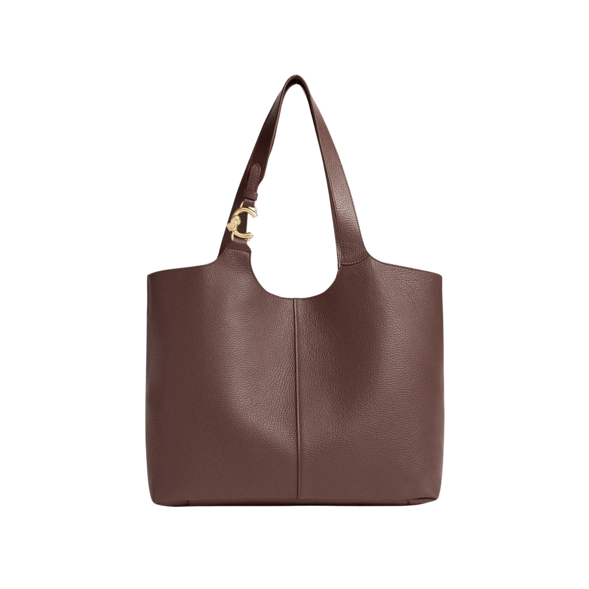 Borsa C-Easy shopping bag in pelle - Berry