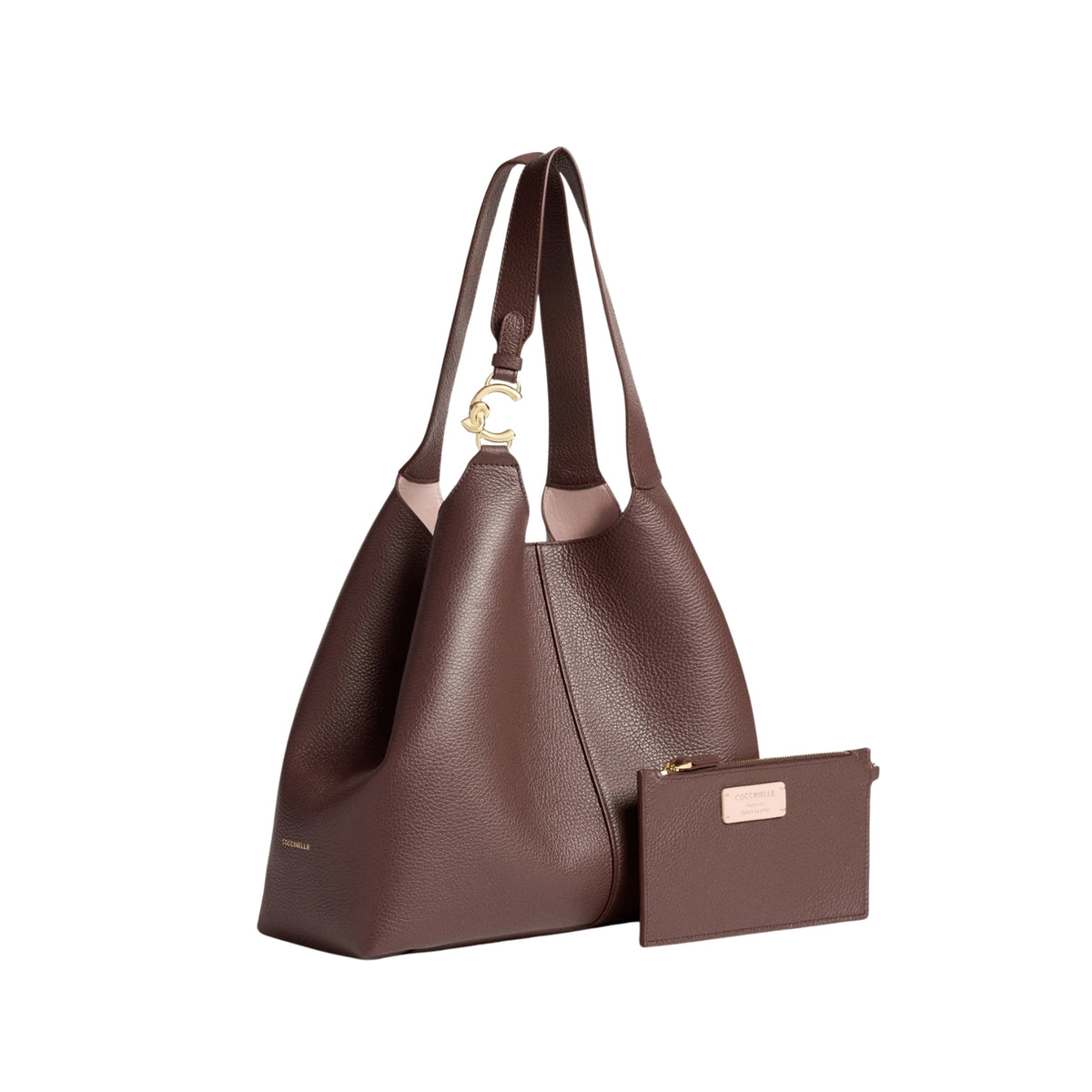 Borsa C-Easy shopping bag in pelle - Berry