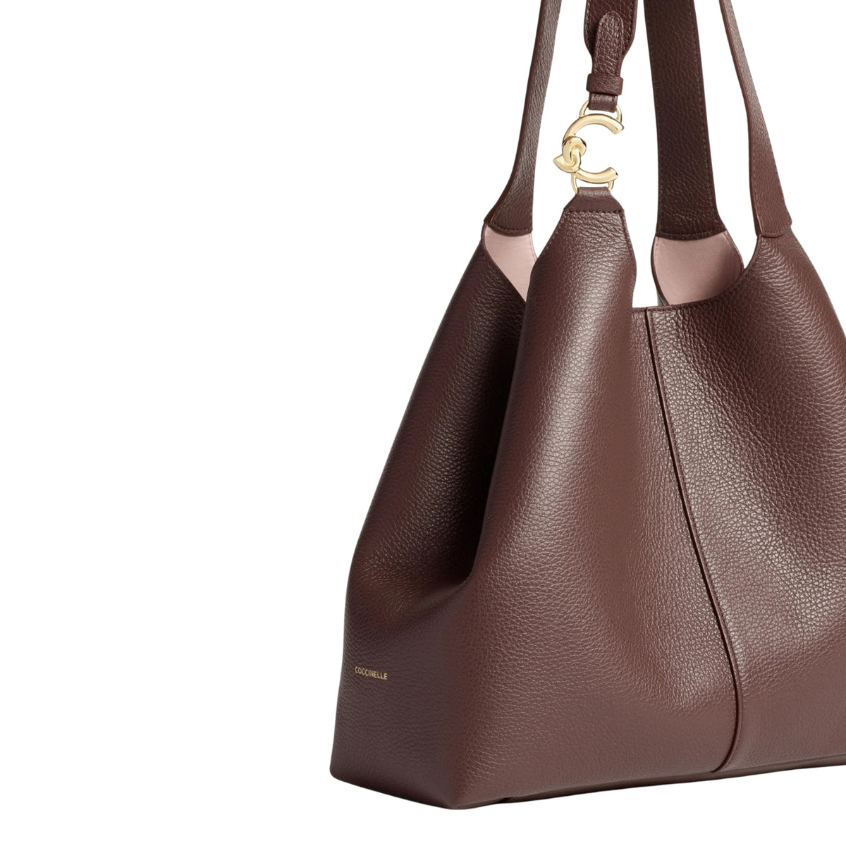 Borsa C-Easy shopping bag in pelle - Berry