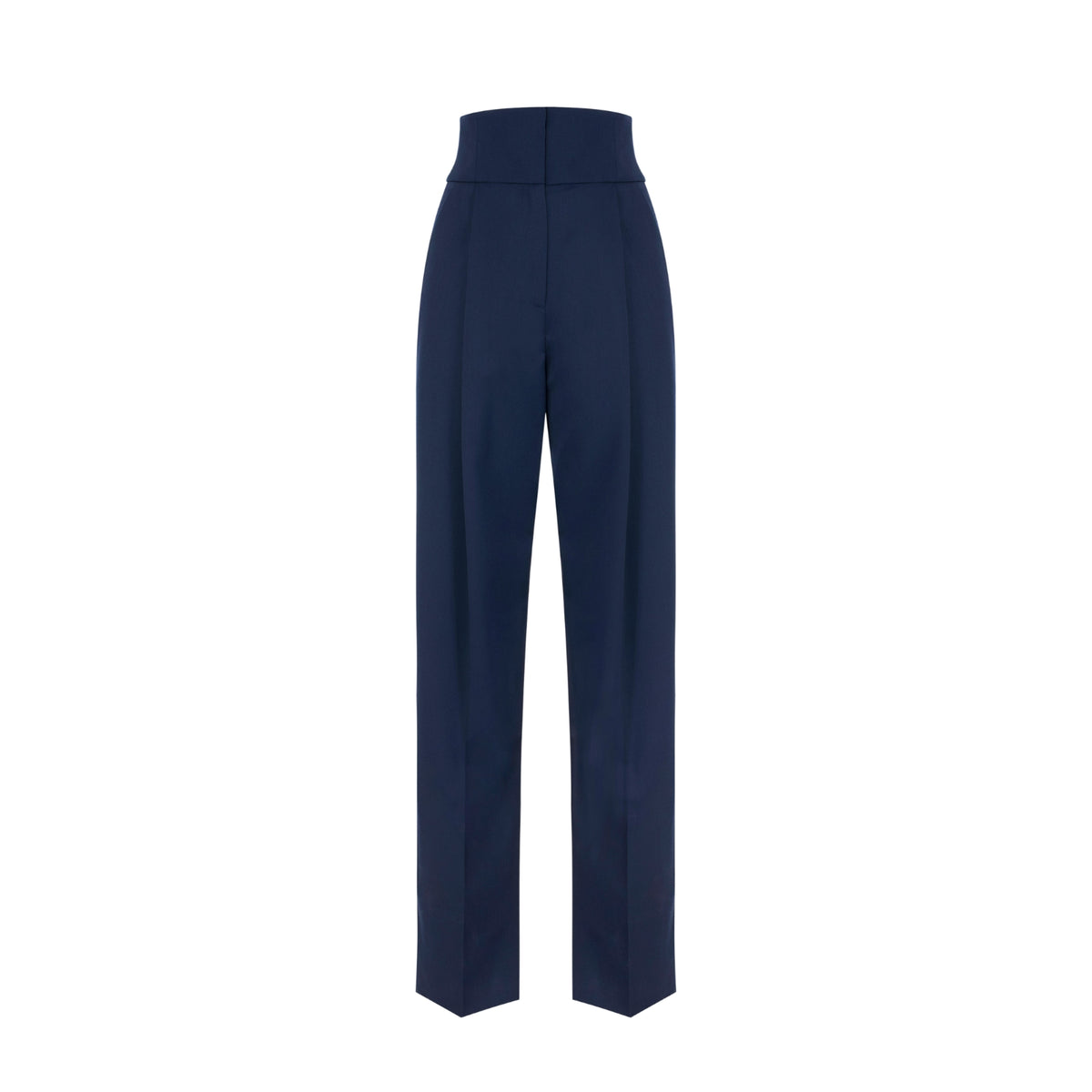 Pantalone a palazzo in gabardina sartoriale - Blu