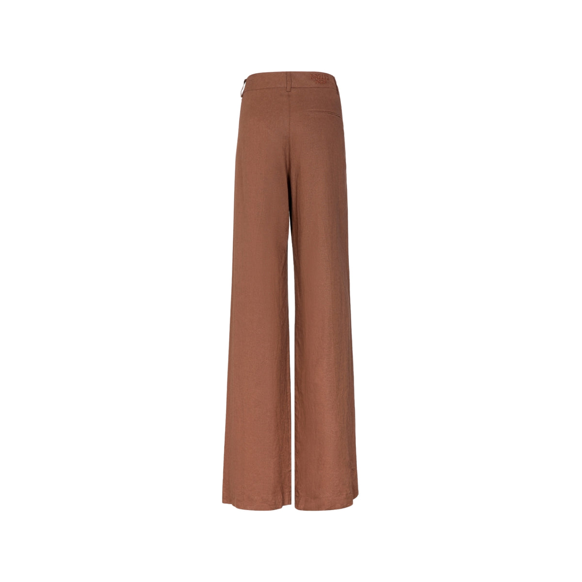 Pantalone dritto in misto lino - Moka