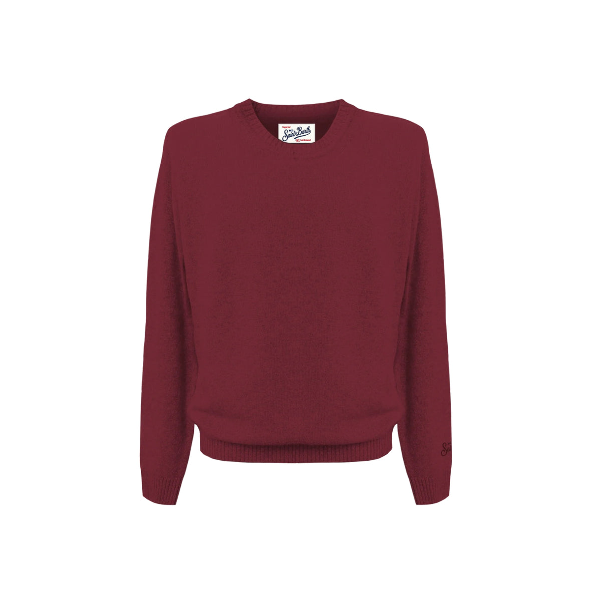 Maglione girocollo Regent in LAMBSWOO - BORDEAU