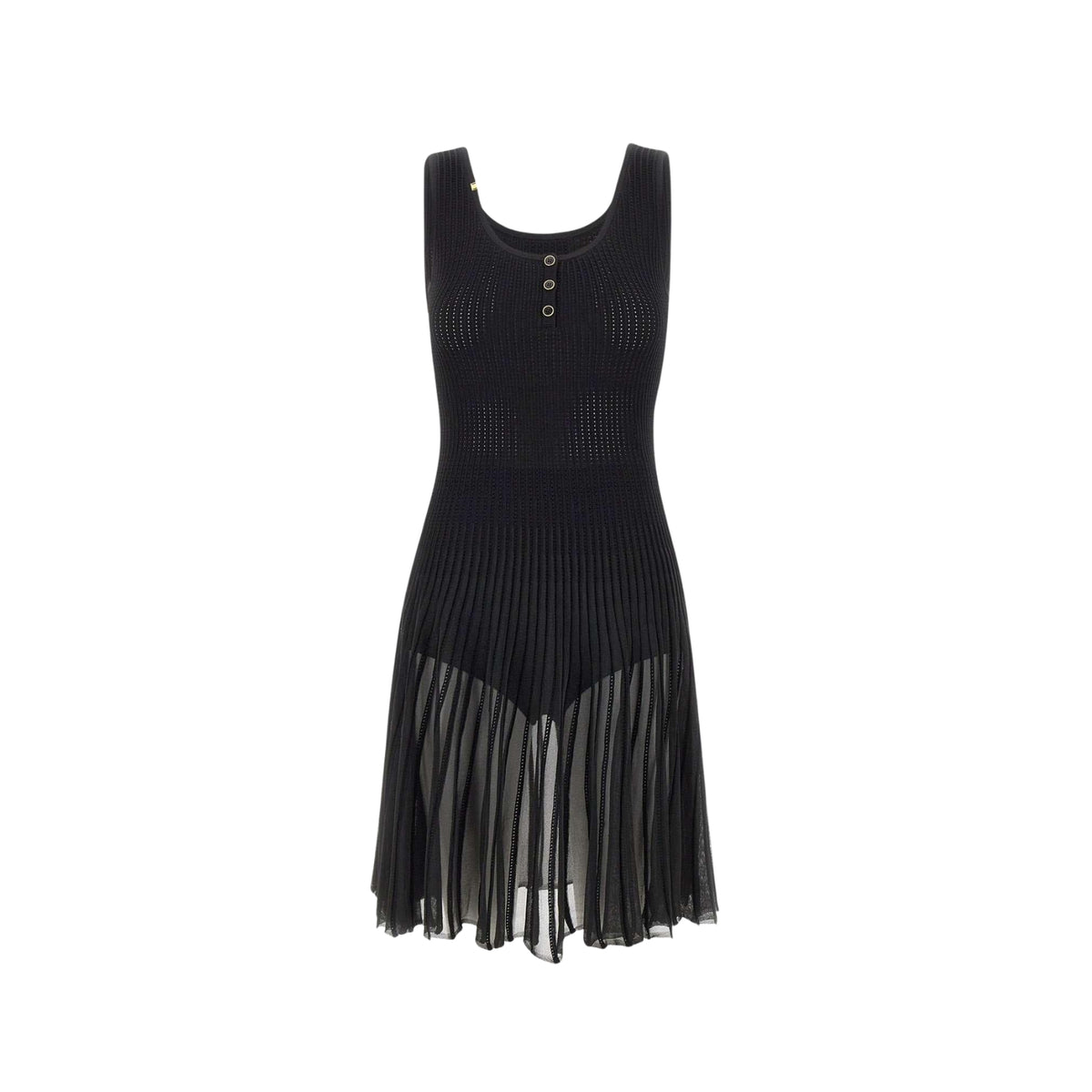 Abito aderente in maglia - Nero