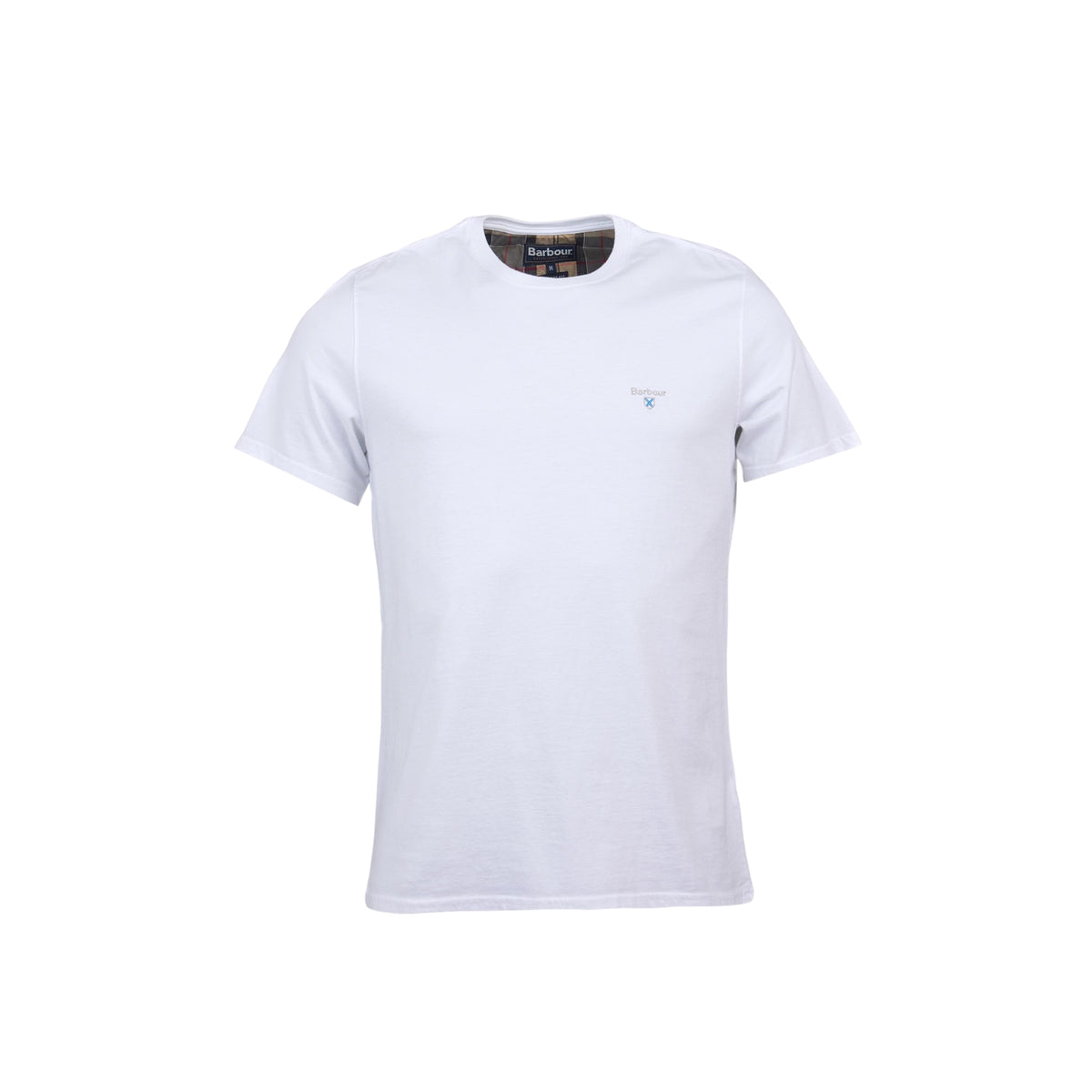 T-shirt Aboyne con finiture tartan - Bianco