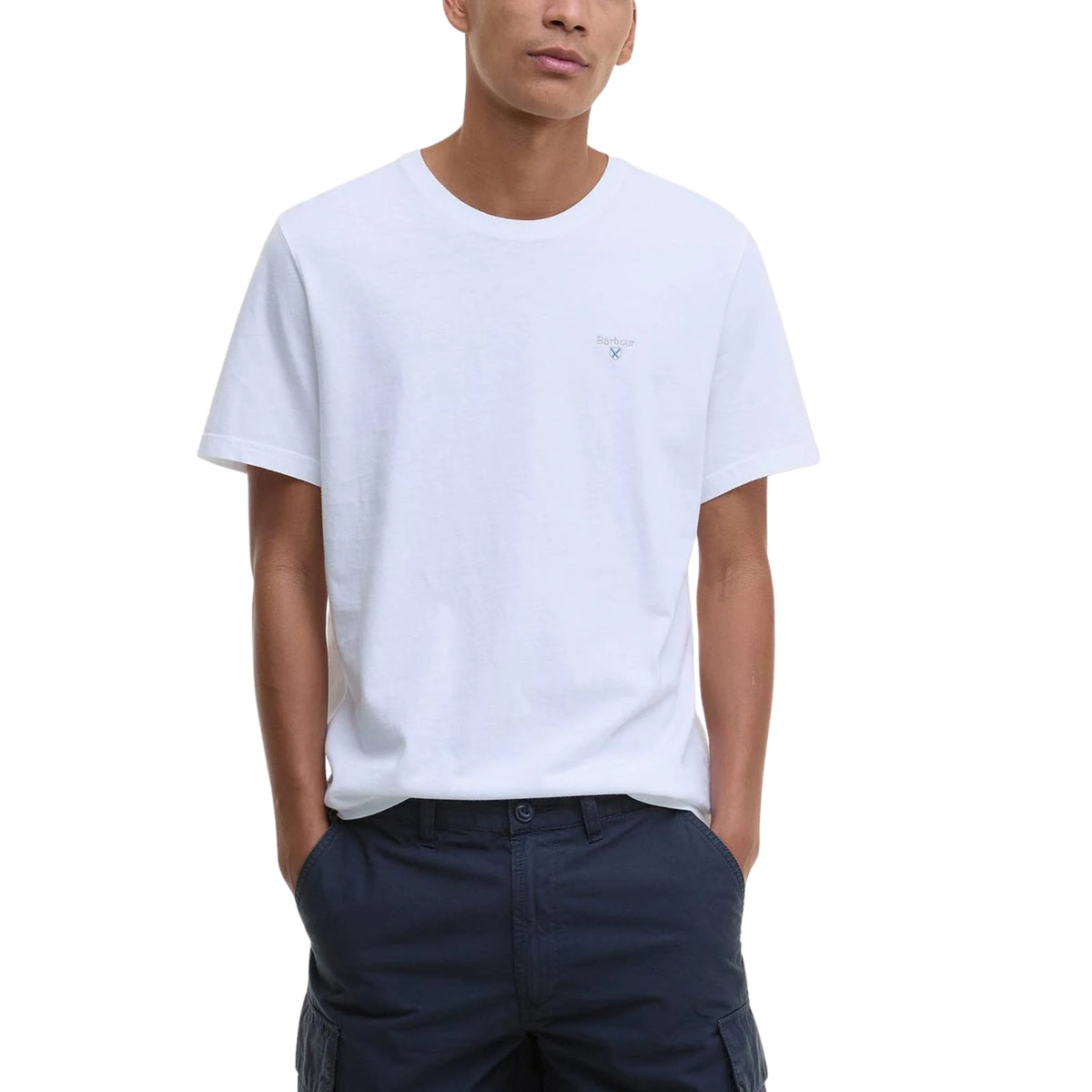 T-shirt Aboyne con finiture tartan - Bianco