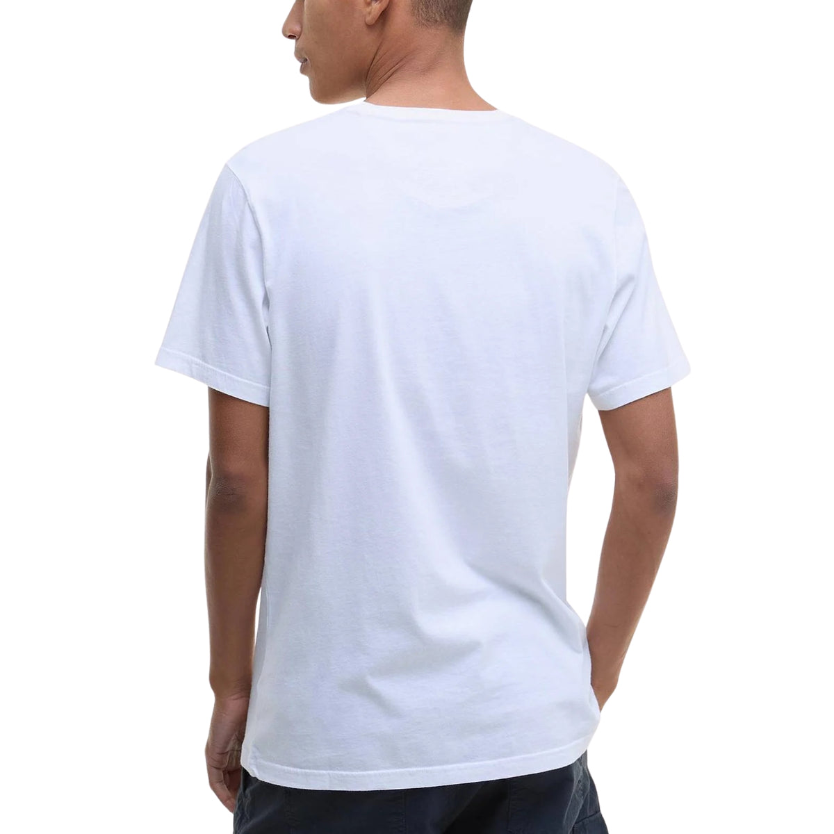 T-shirt Aboyne con finiture tartan - Bianco