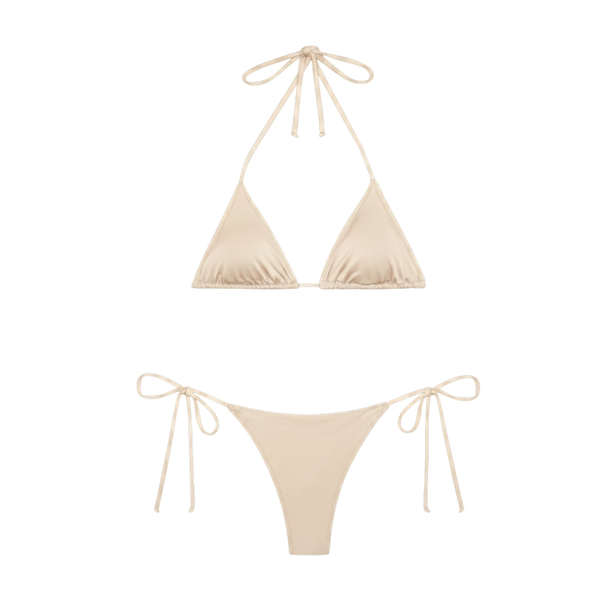 Top bikini triangolo scorrevole - Gold