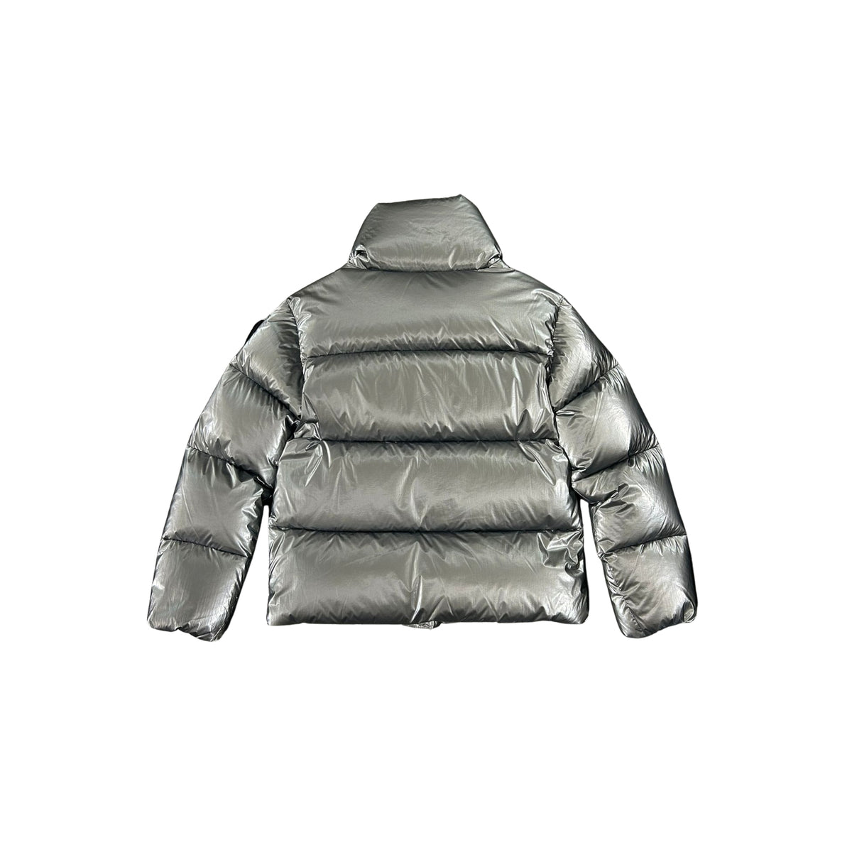 Piumino in nylon metallizzato, caratterizzato - Grey