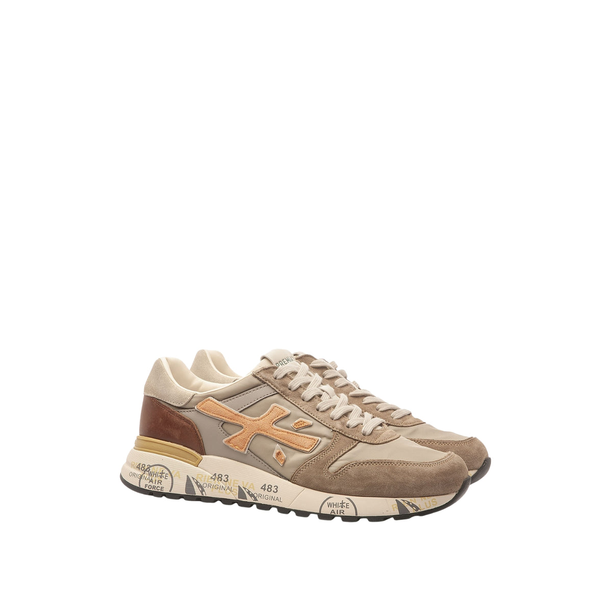 Sneaker Mick in mix materiali - Beige