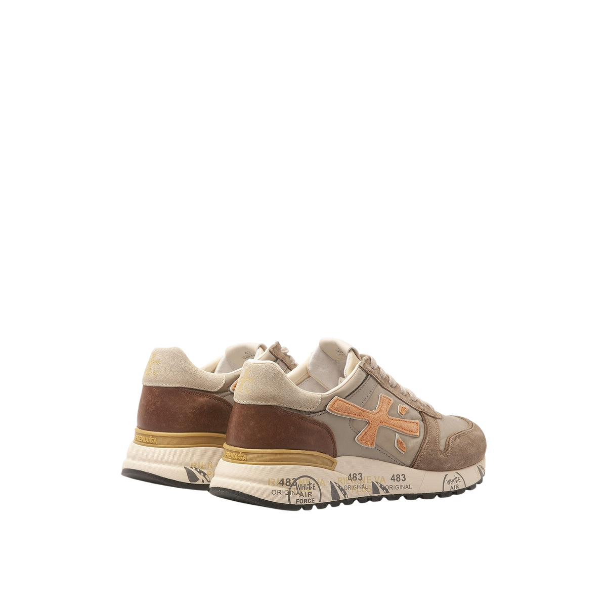Sneaker Mick in mix materiali - Beige