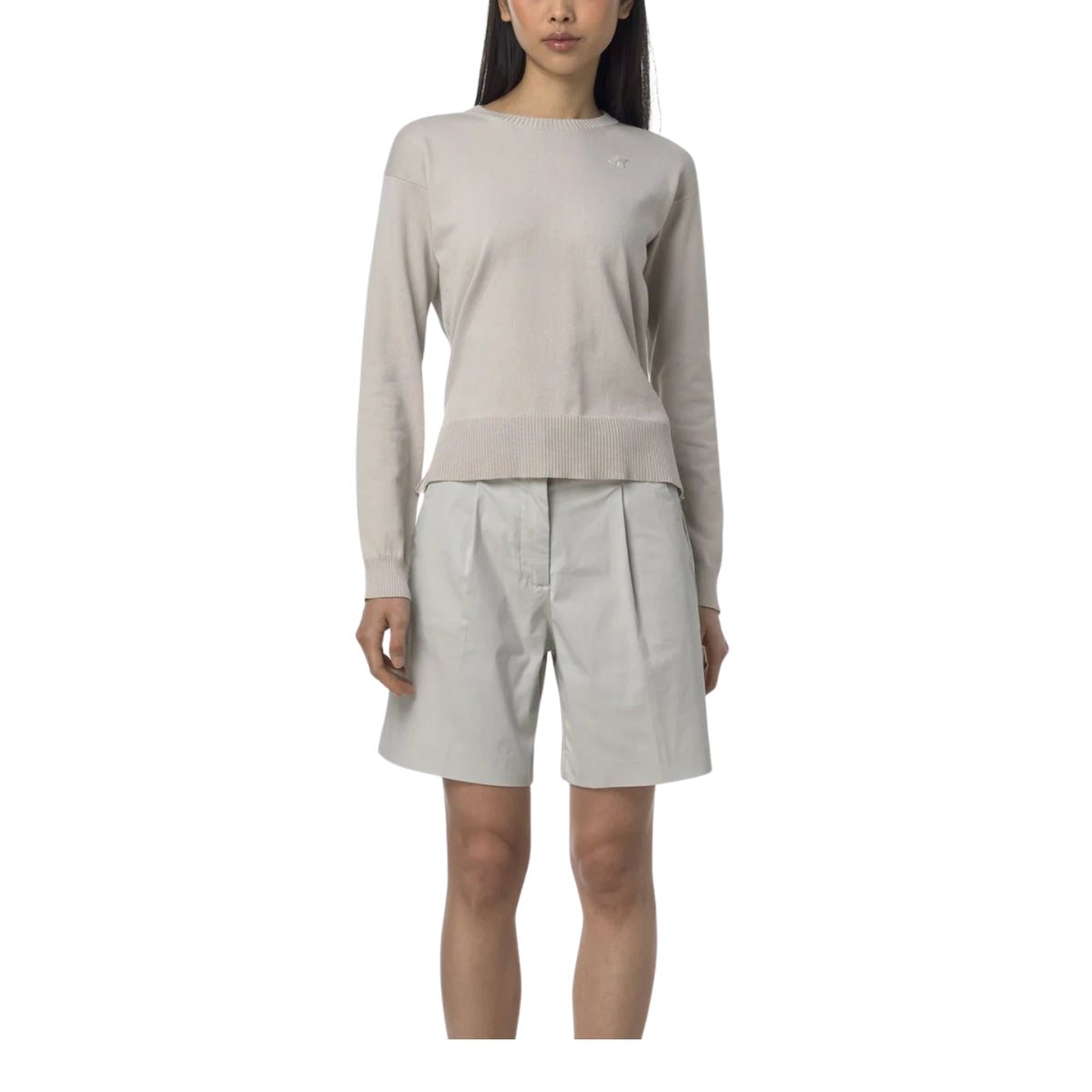 Bermuda Nive in gabardine chino - Beige