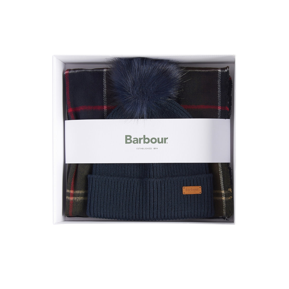Coordinato Dover Beanie con sciarpa tartan - Verde