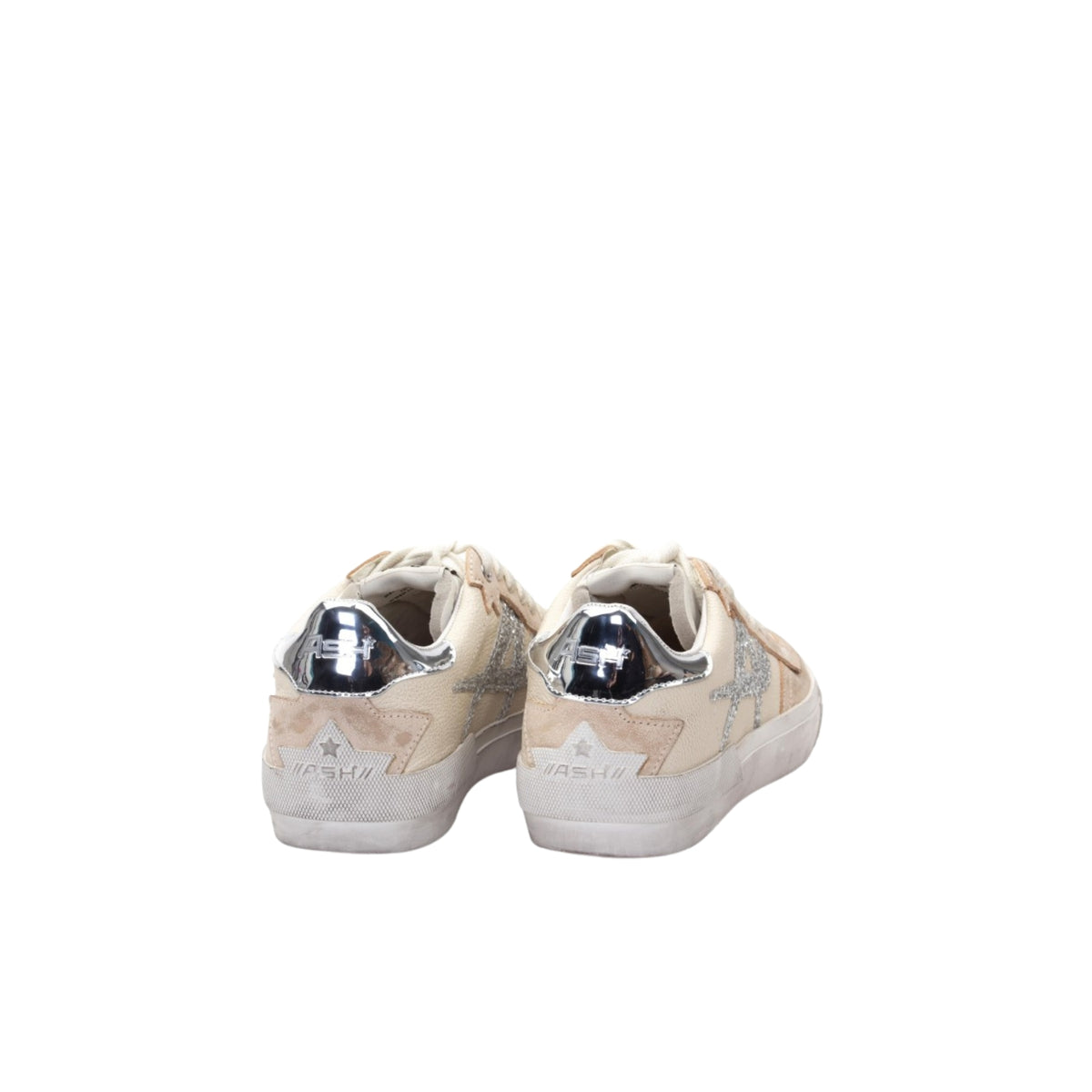 Sneaker Moonlight in pelle con punta traforata - Beige