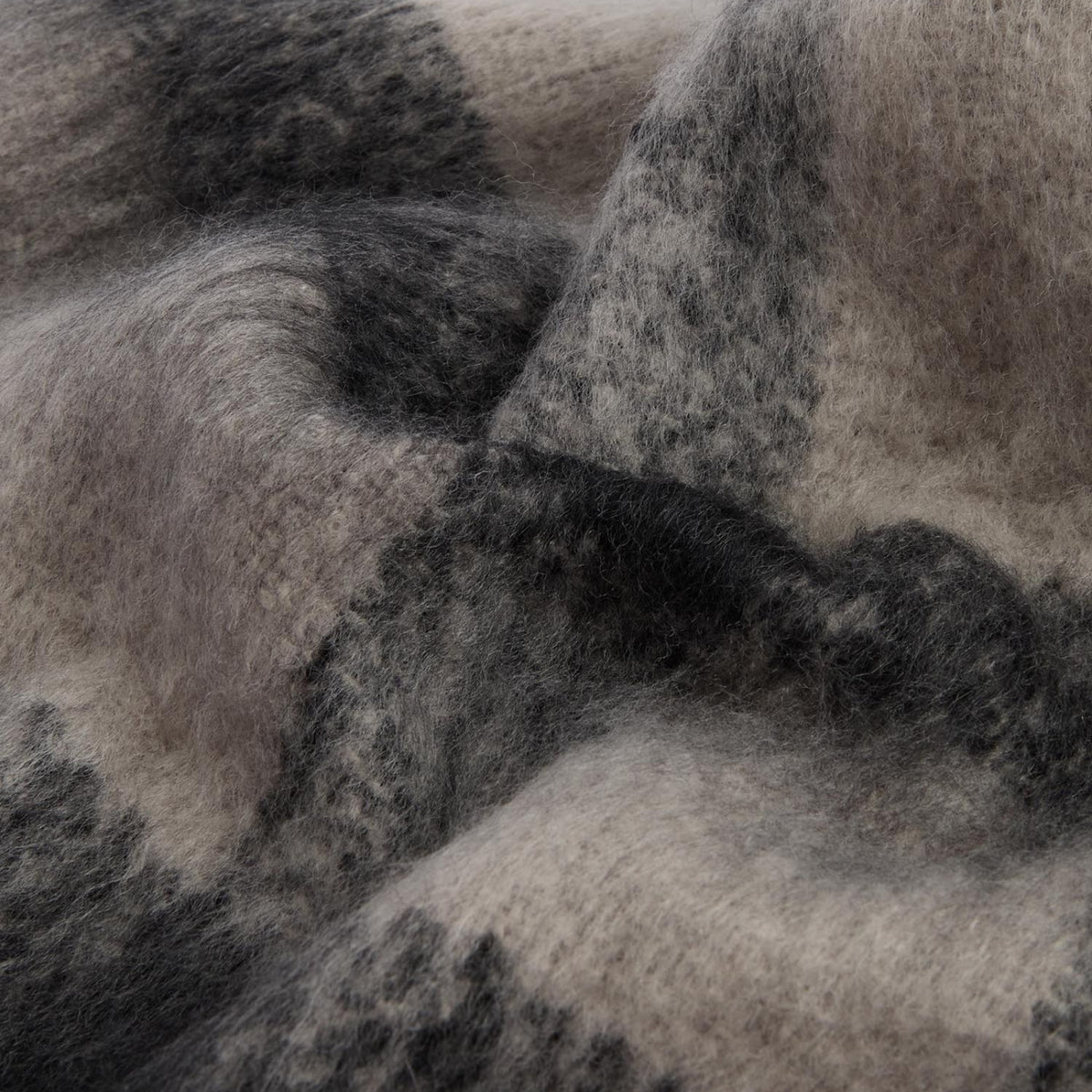 Sciarpa Isla tartan con nappe XL - Grigio
