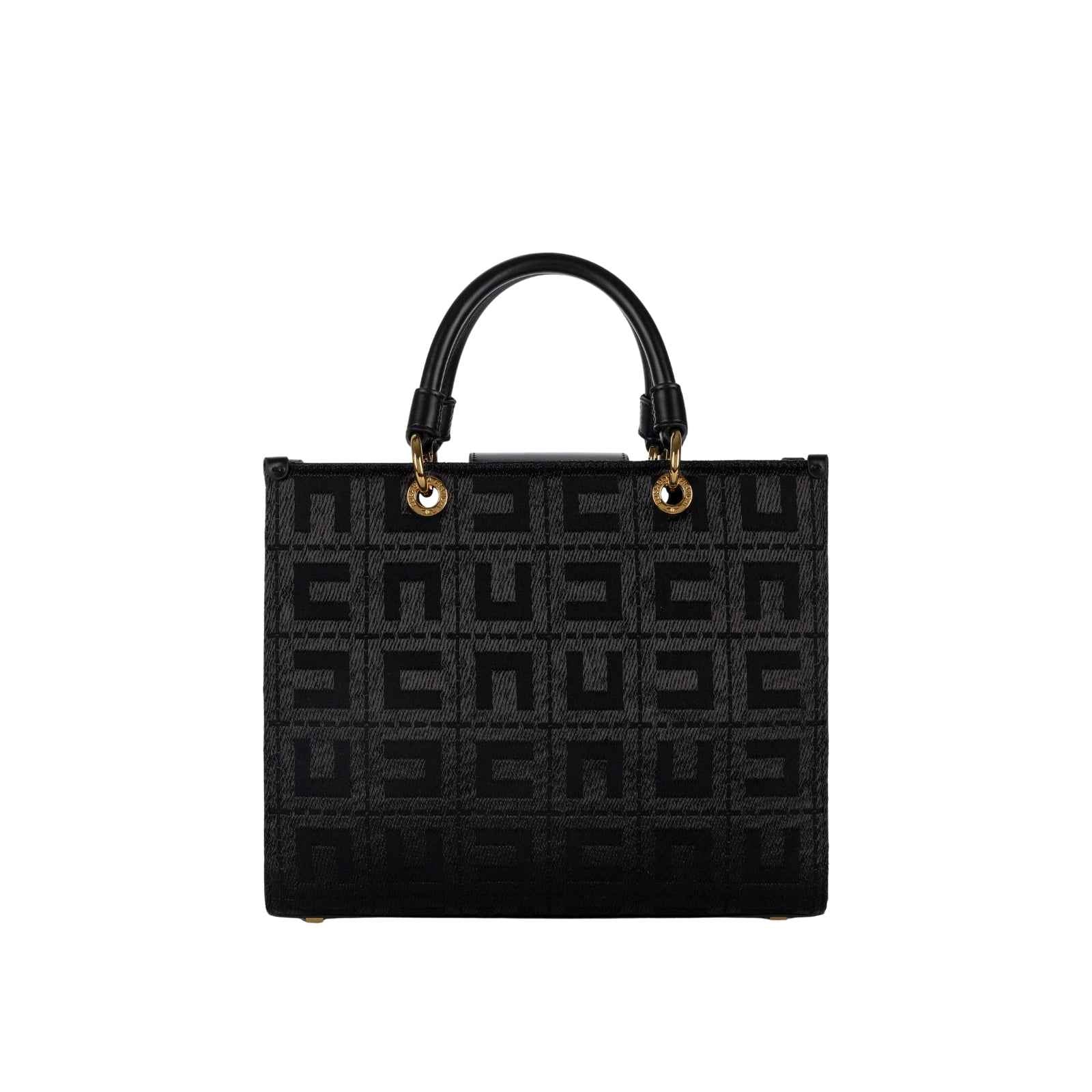 Borsa  in tessuto jacquard con charms logo