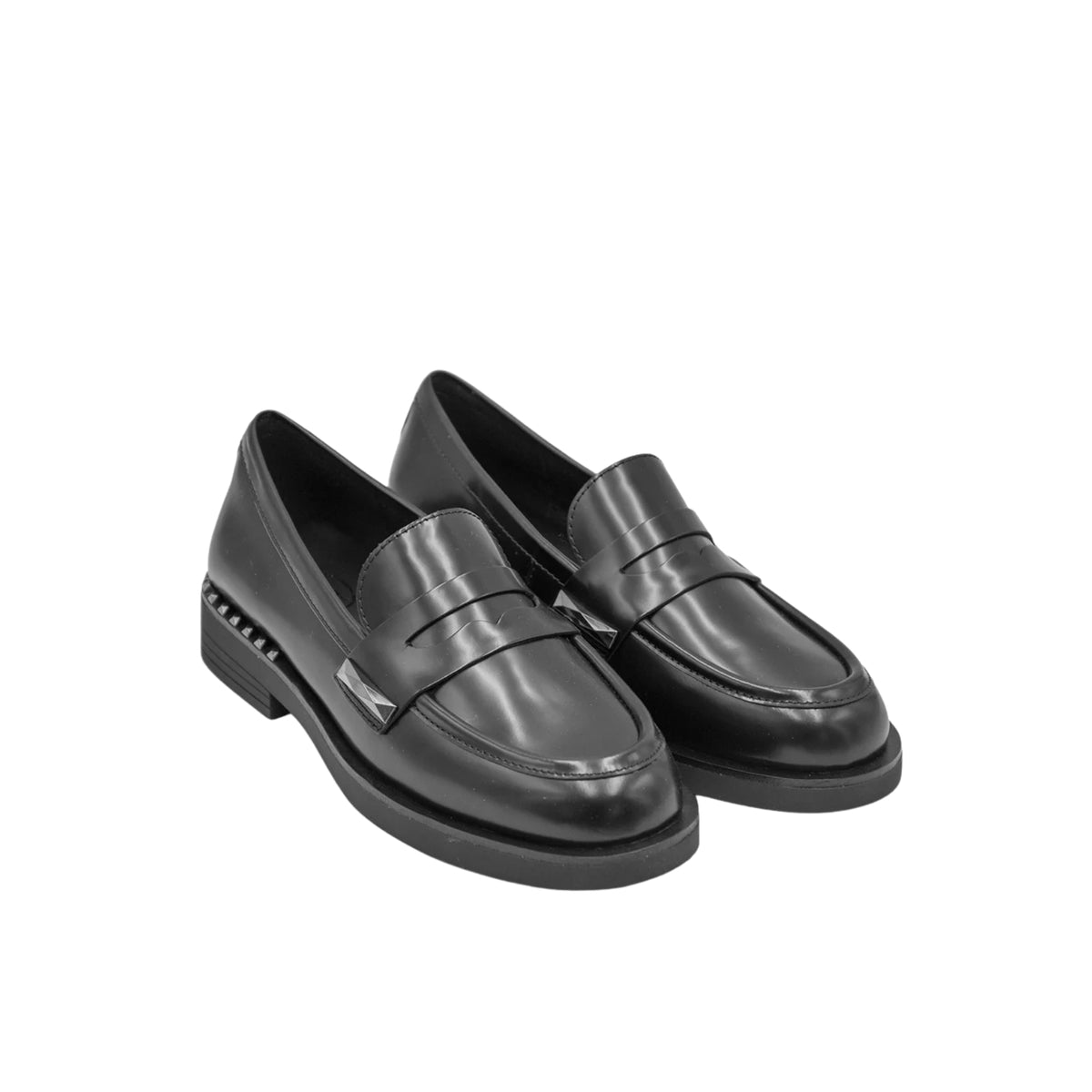 Mocassino Whispers in pelle spazzolata - Black
