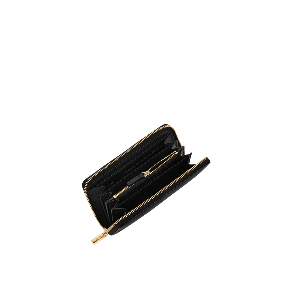 Portafoglio con zip linea Metallic - Nero