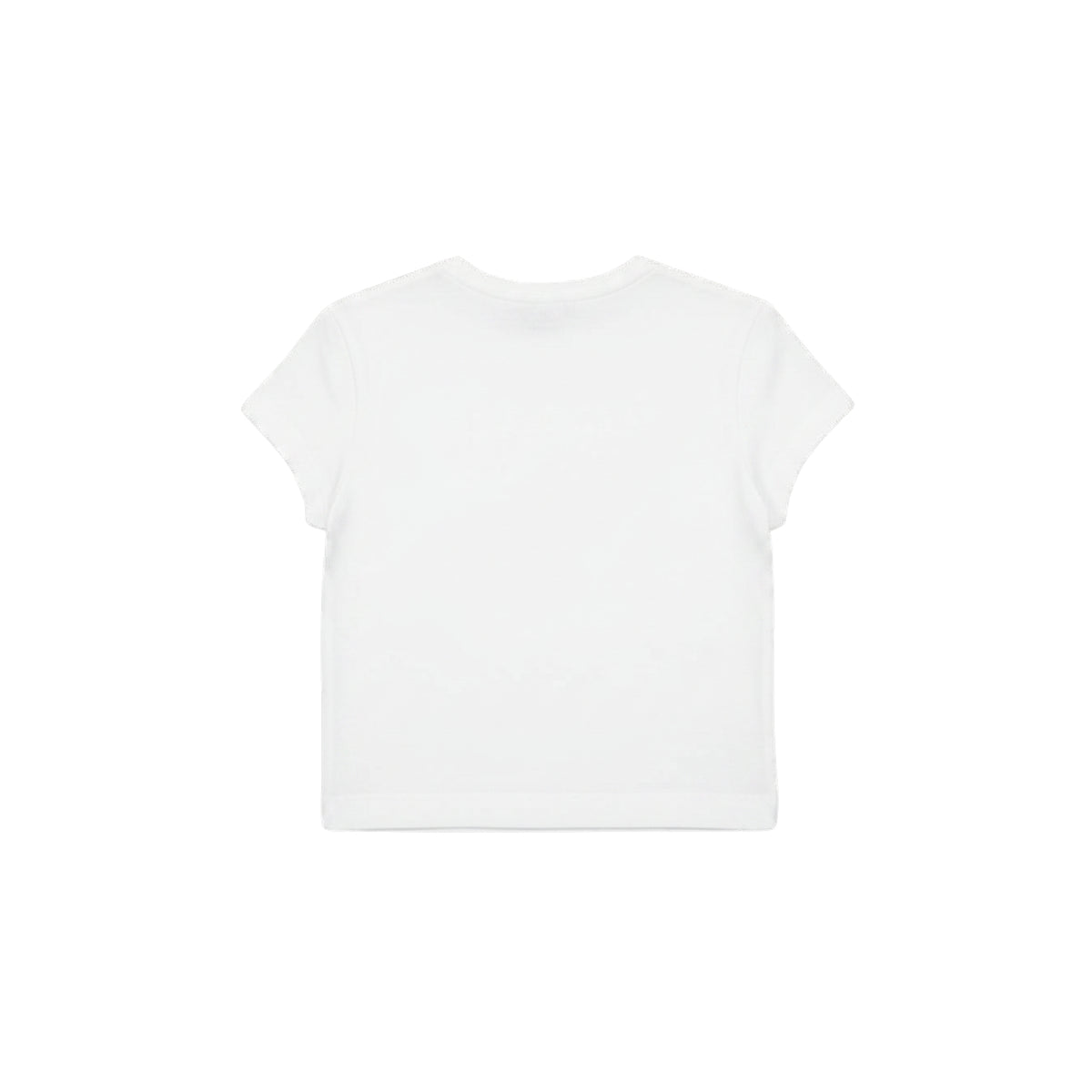 T-shirt bambina con ricamo logo Oval D - Bianco