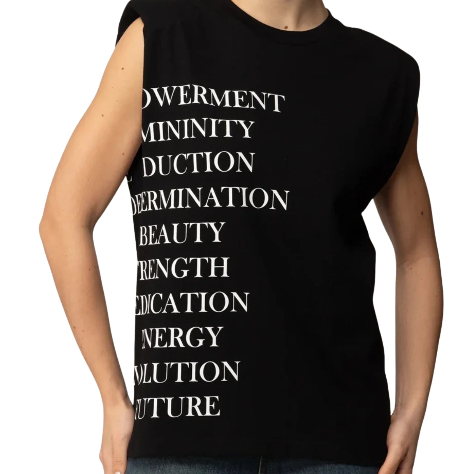 T-shirt in jersey con stampa lettering