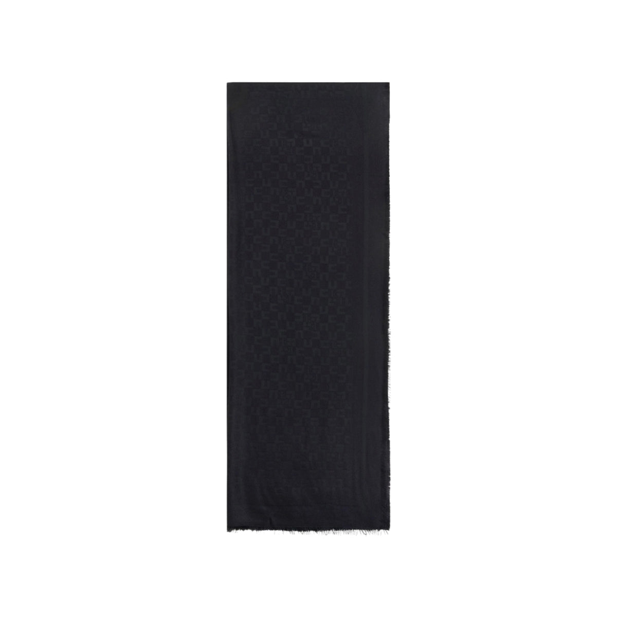 Sciarpa rettangolare con pattern logo - Nero