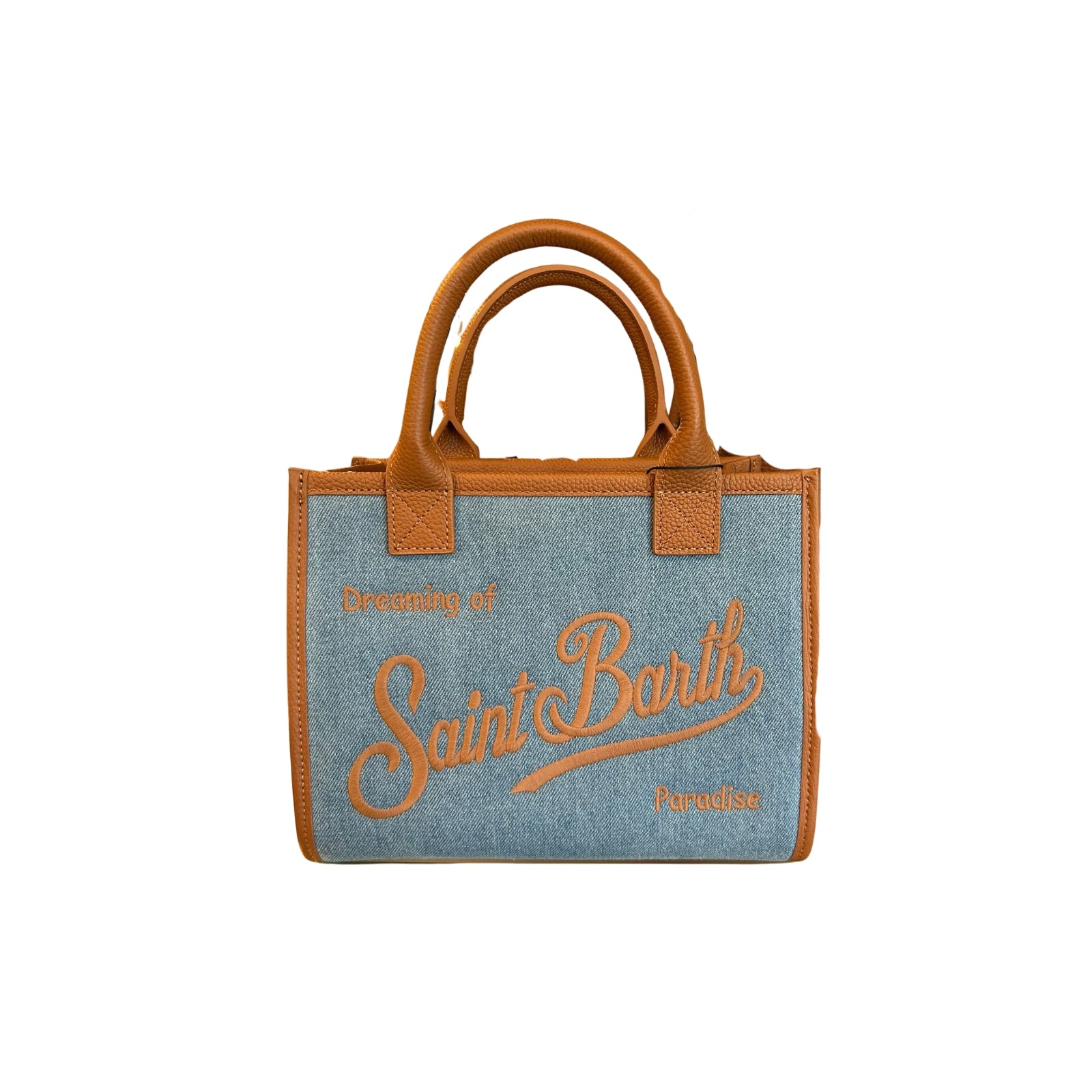 Vanity bag midi leather - DENIM