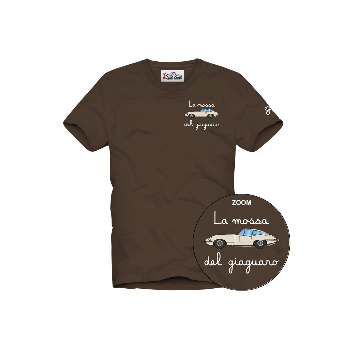 T-shirt in jersey di cotone - Marrone
