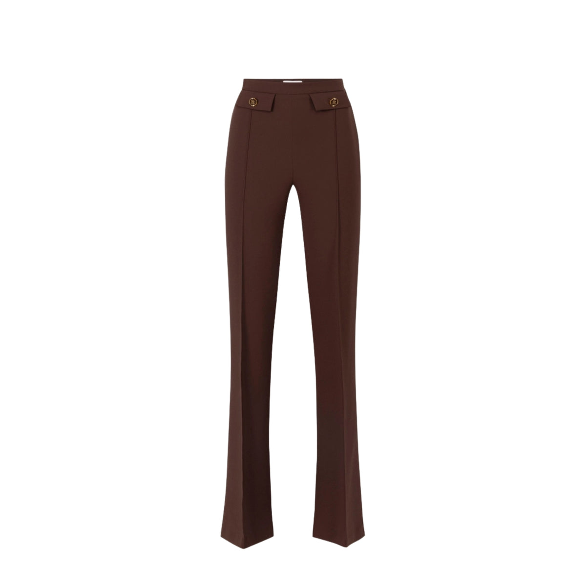 Pantalone a palazzo in doppio crêpe - Caffè