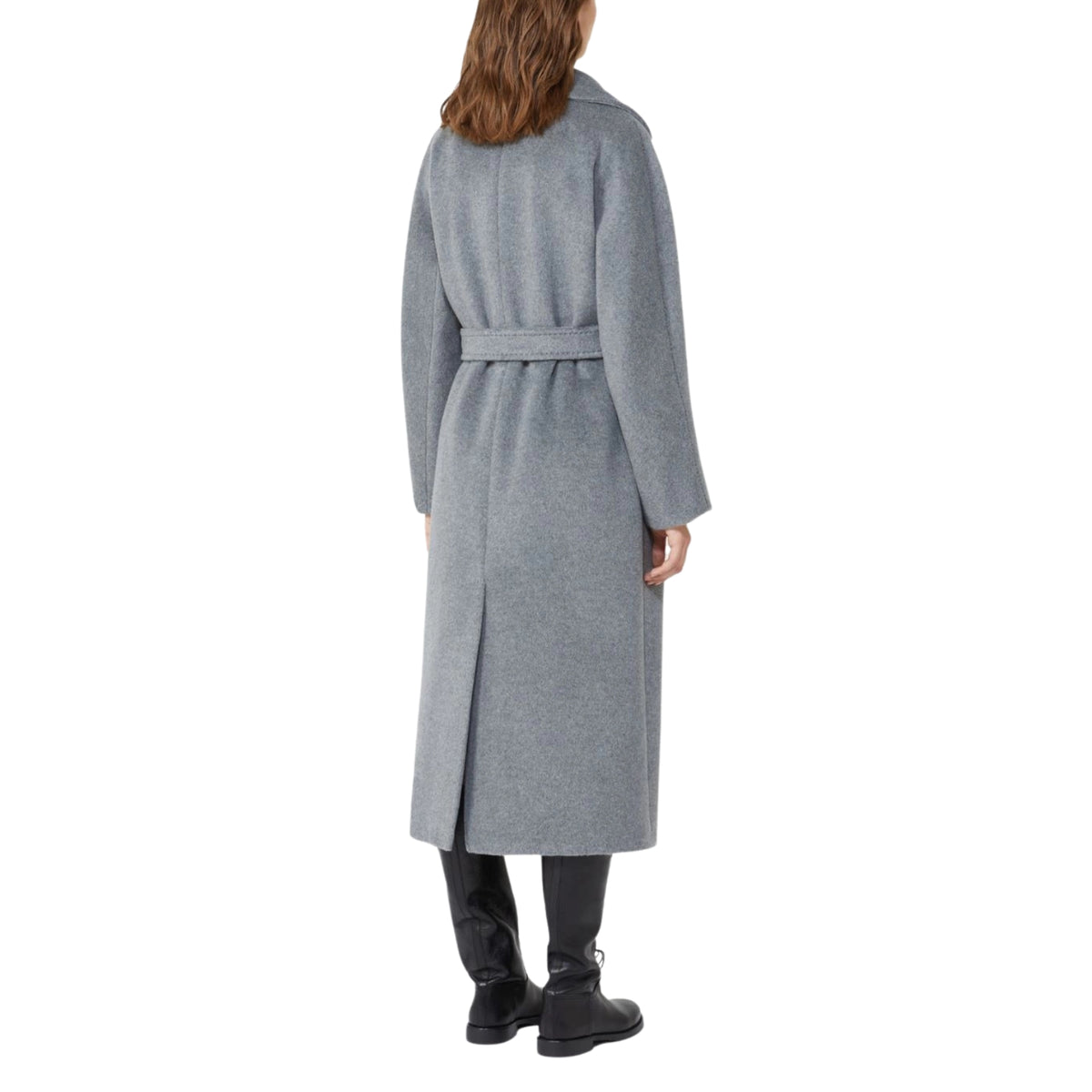 Cappotto a vestaglia in lana e alpaca - Grigio