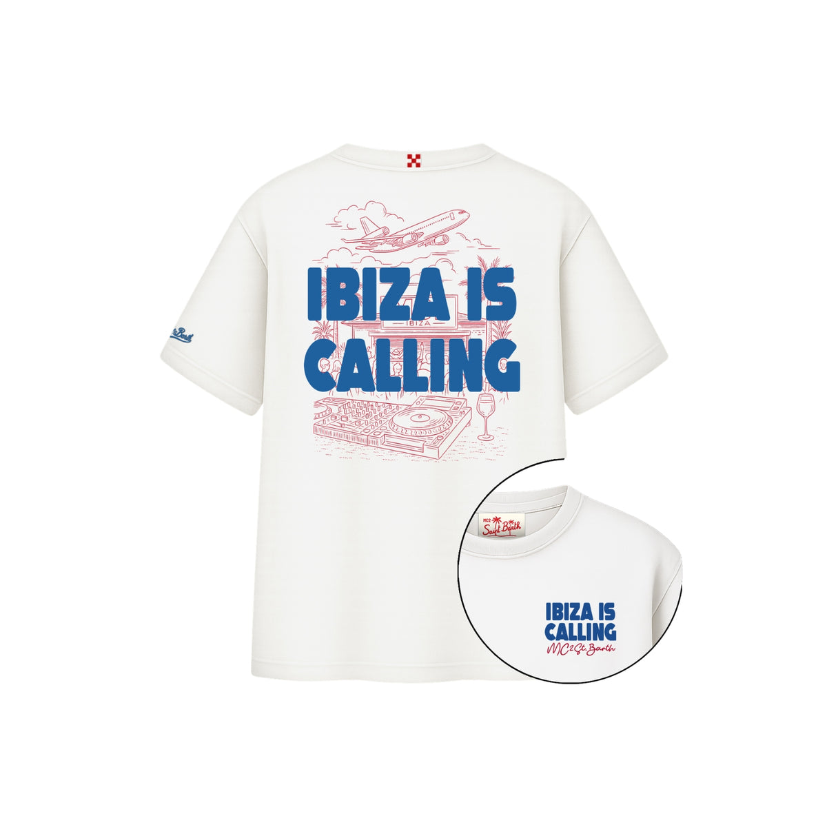 T-shirt Delmar con maxi stampa sul retro - Bianco