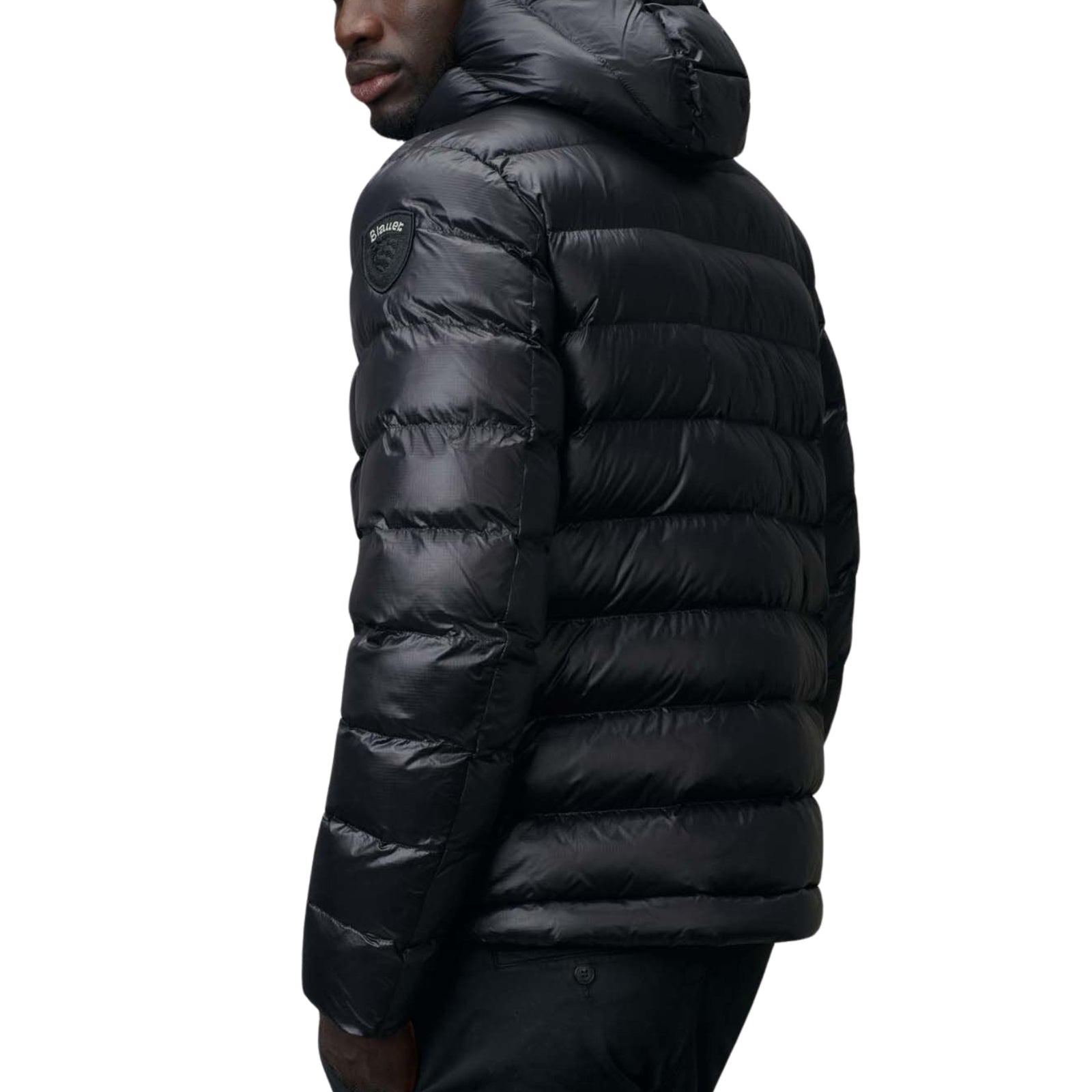 Piumino corto imbottito in ovatta - NERO