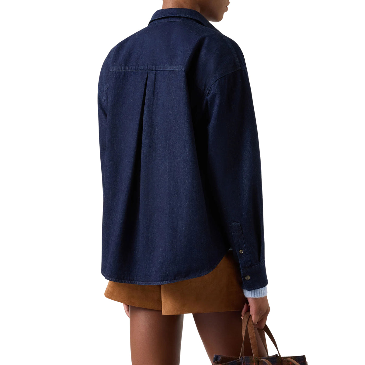 Camicia Gigy in denim di cotone con ricamo barboncini