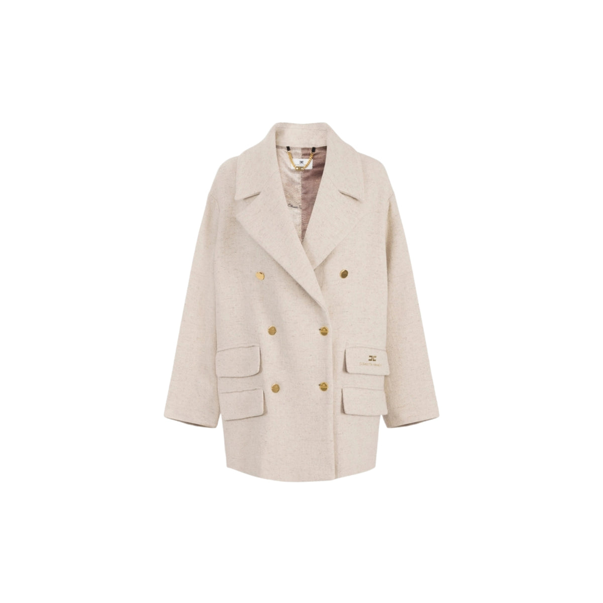 Cappotto caban in panno di lana - Latte