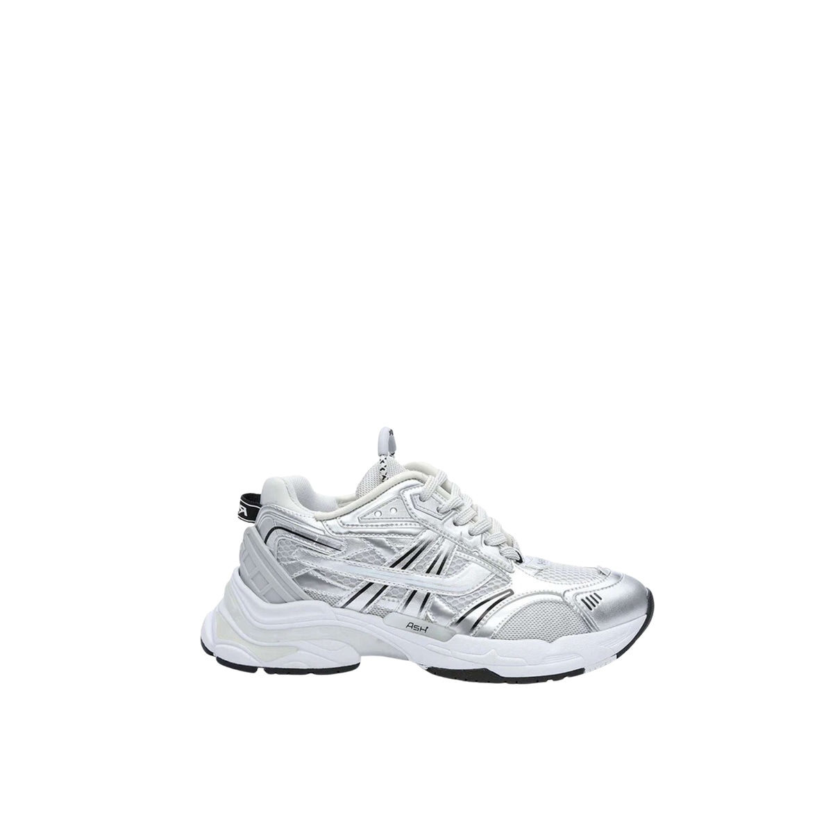 Sneaker Race in pelle e microfibra - Silver