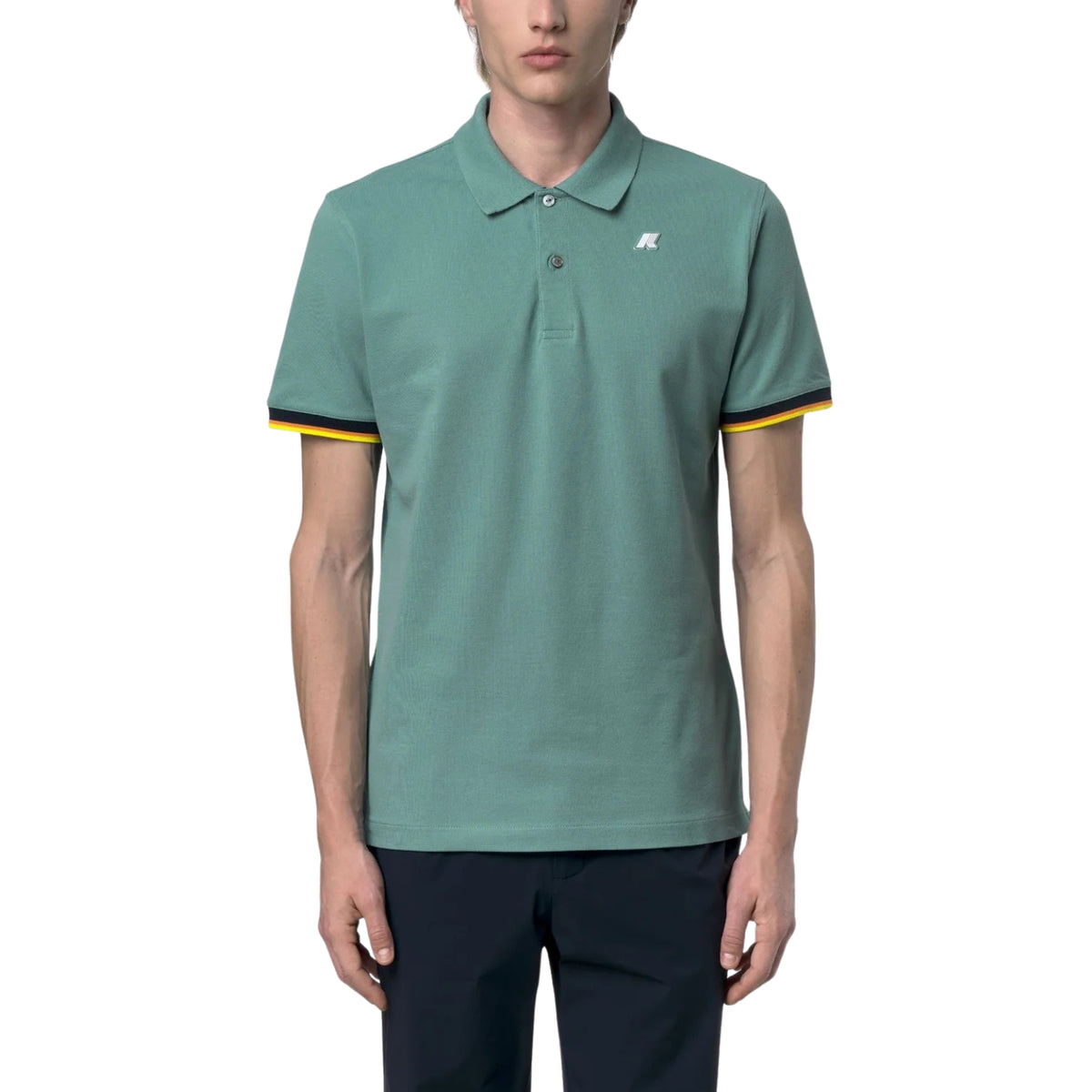 Polo Vincent in piquet di cotone stretch - Verde
