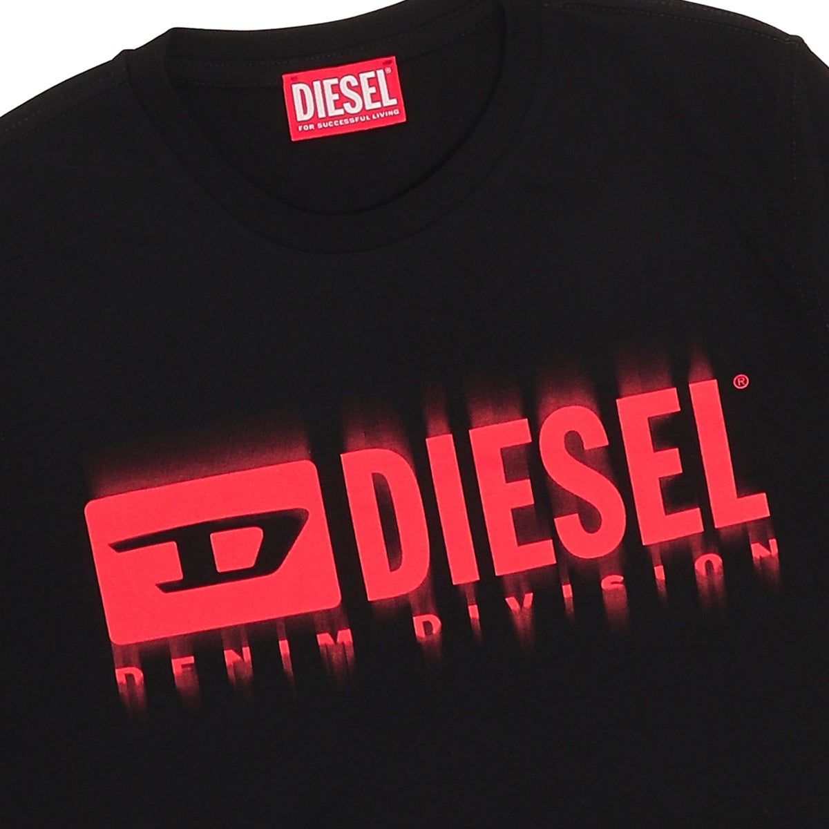 T-shirt bambino con maxi logo Denim Division - Nero