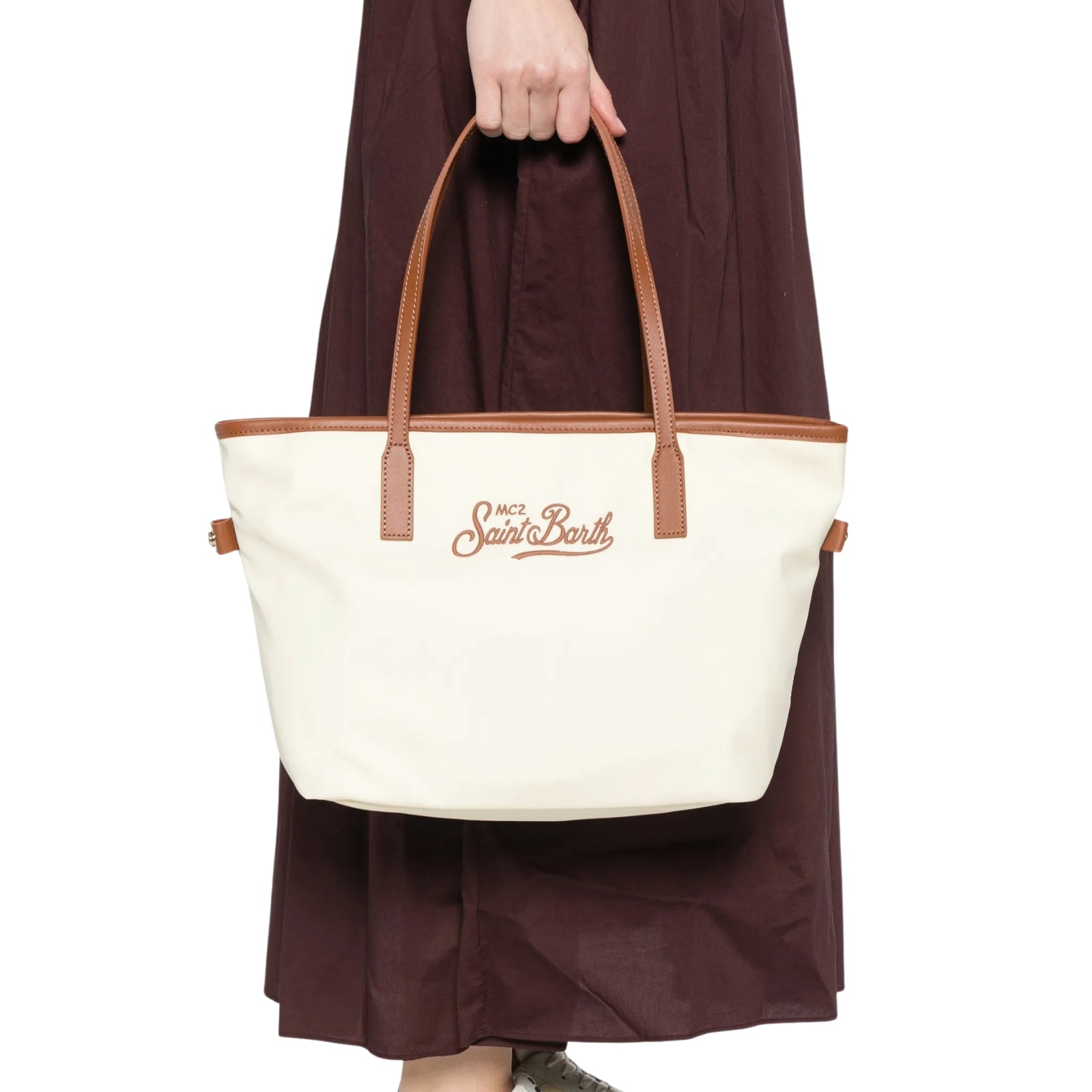 Borsa City regular in nylon - BEIGE
