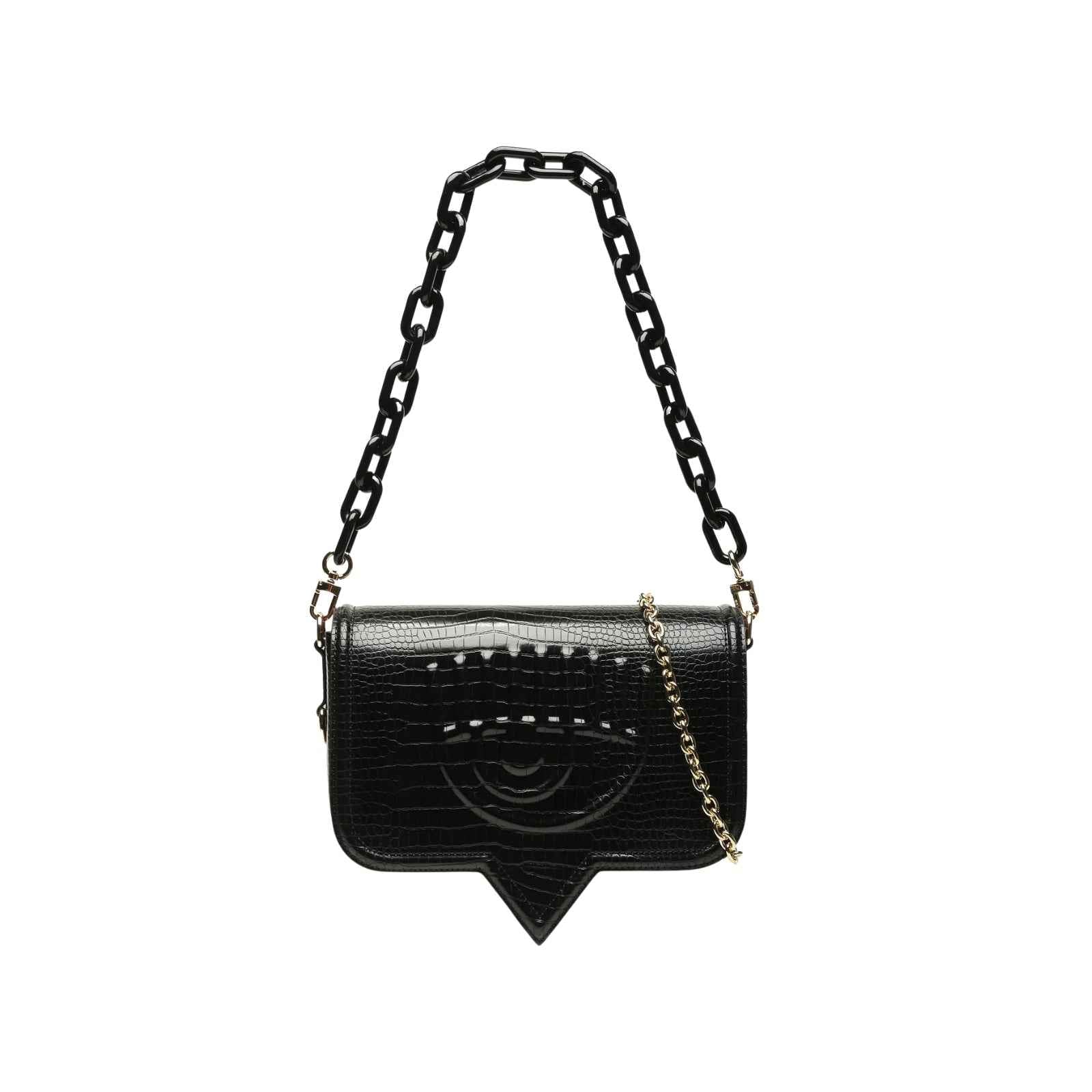 Borsa Eyelike big stampa croco