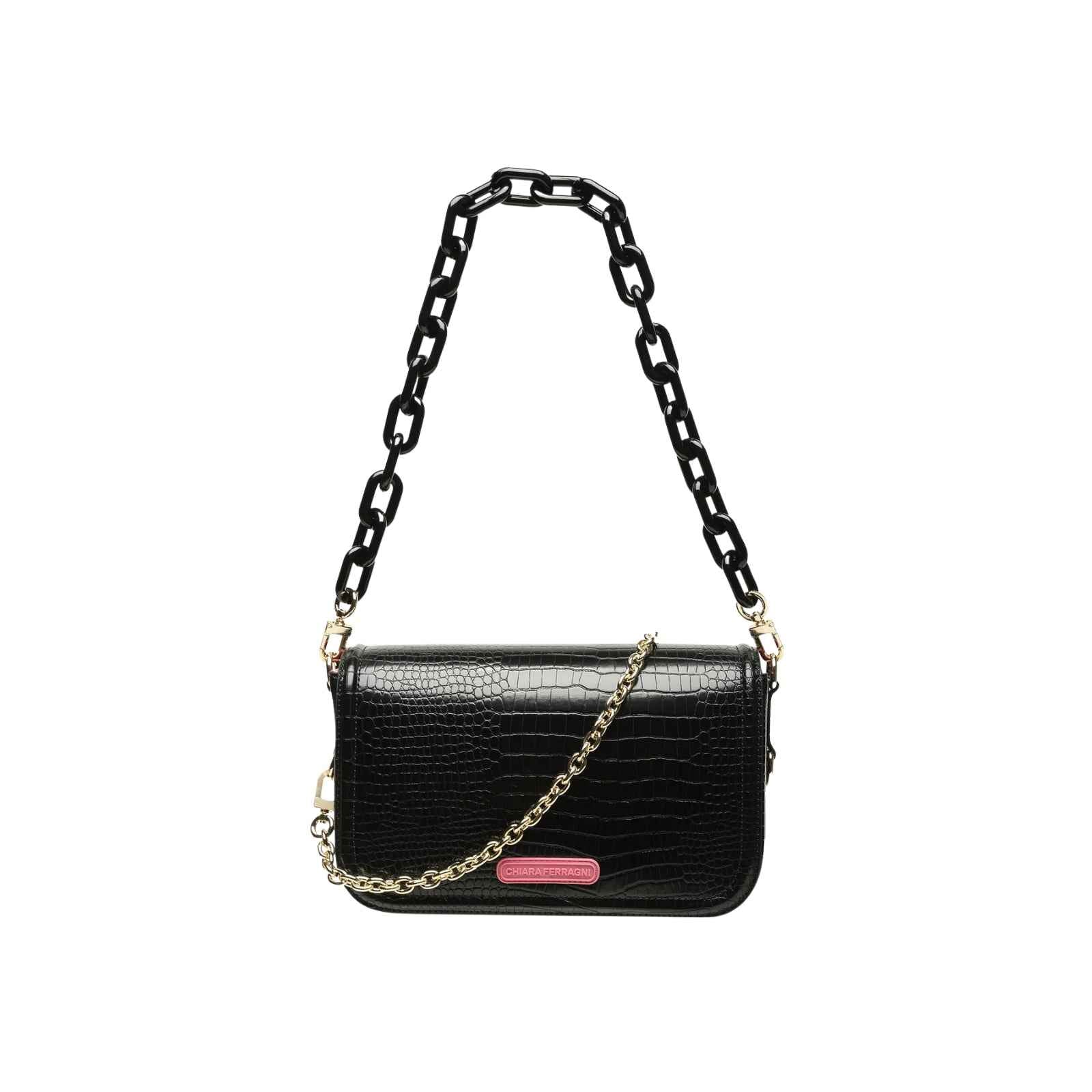 Borsa Eyelike big stampa croco