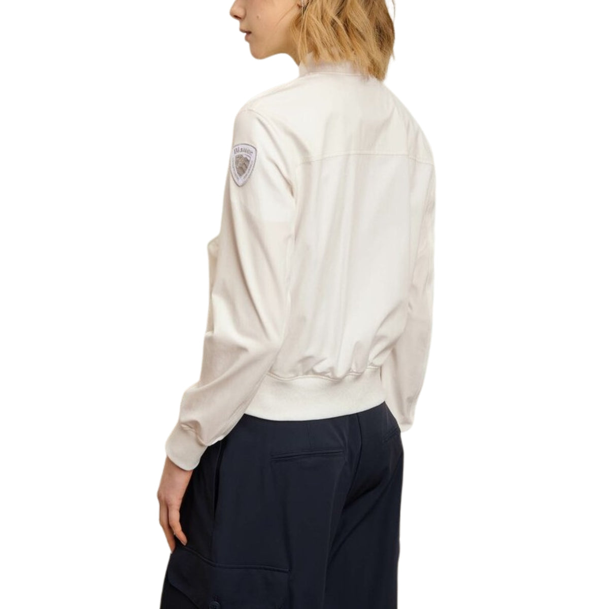 Bomber Darling in nylon elasticizzato - Bianco