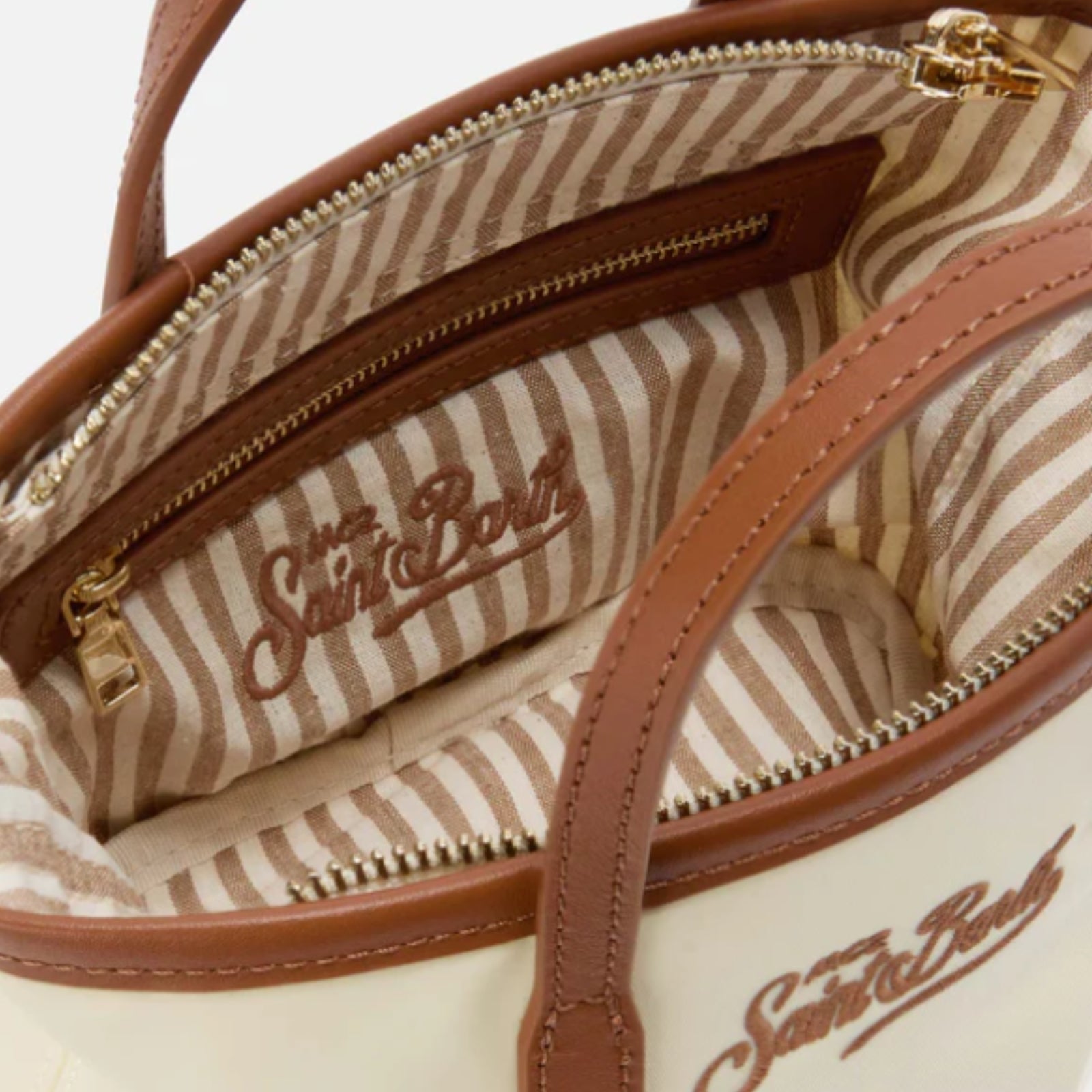 Borsa City mini in nylon - BEIGE