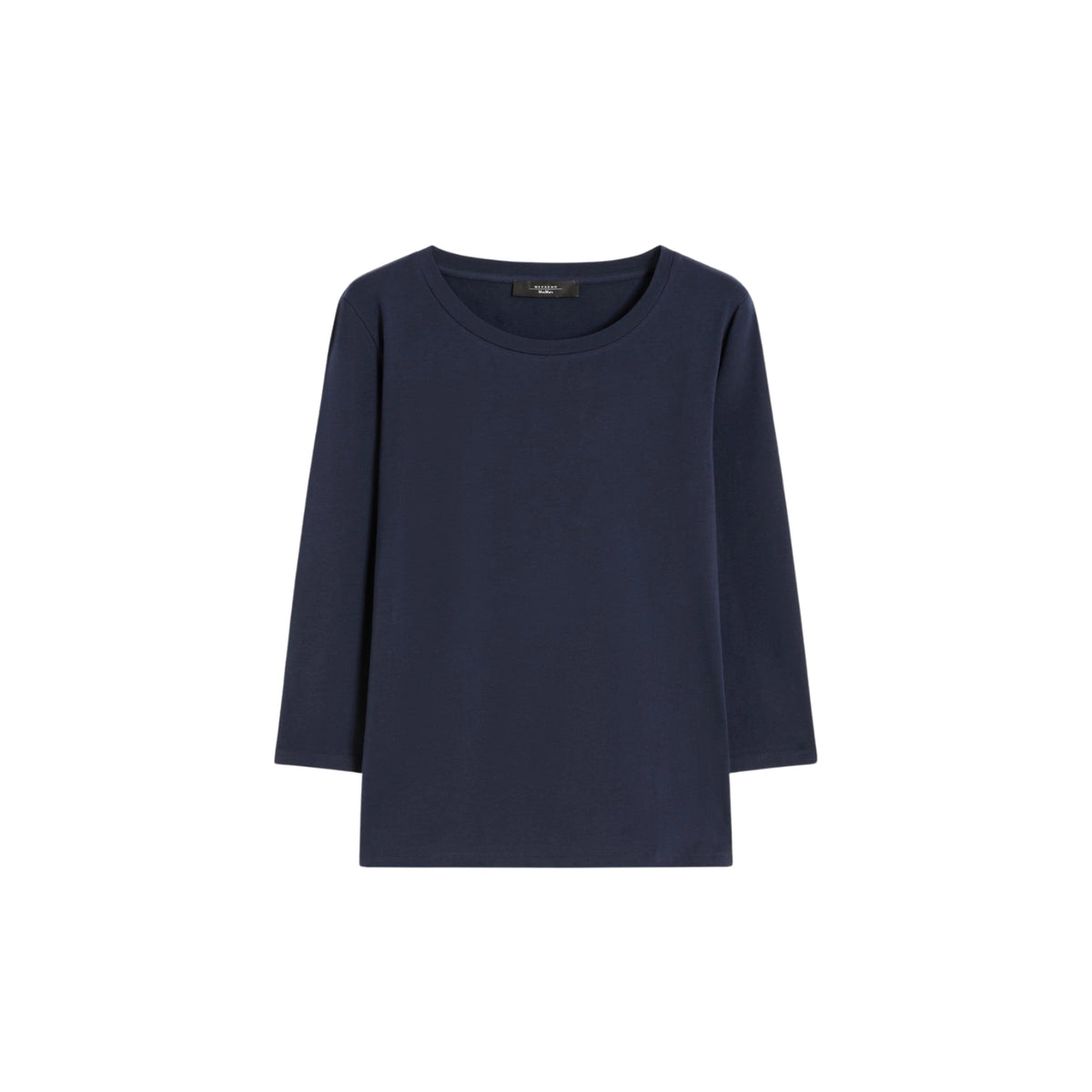 T-shirt basic in jersey di cotone stretch - Blu