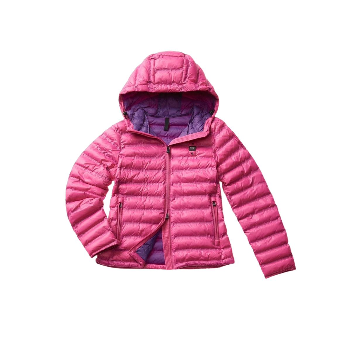 Giacca sfiancata con cappuccio - Rosa