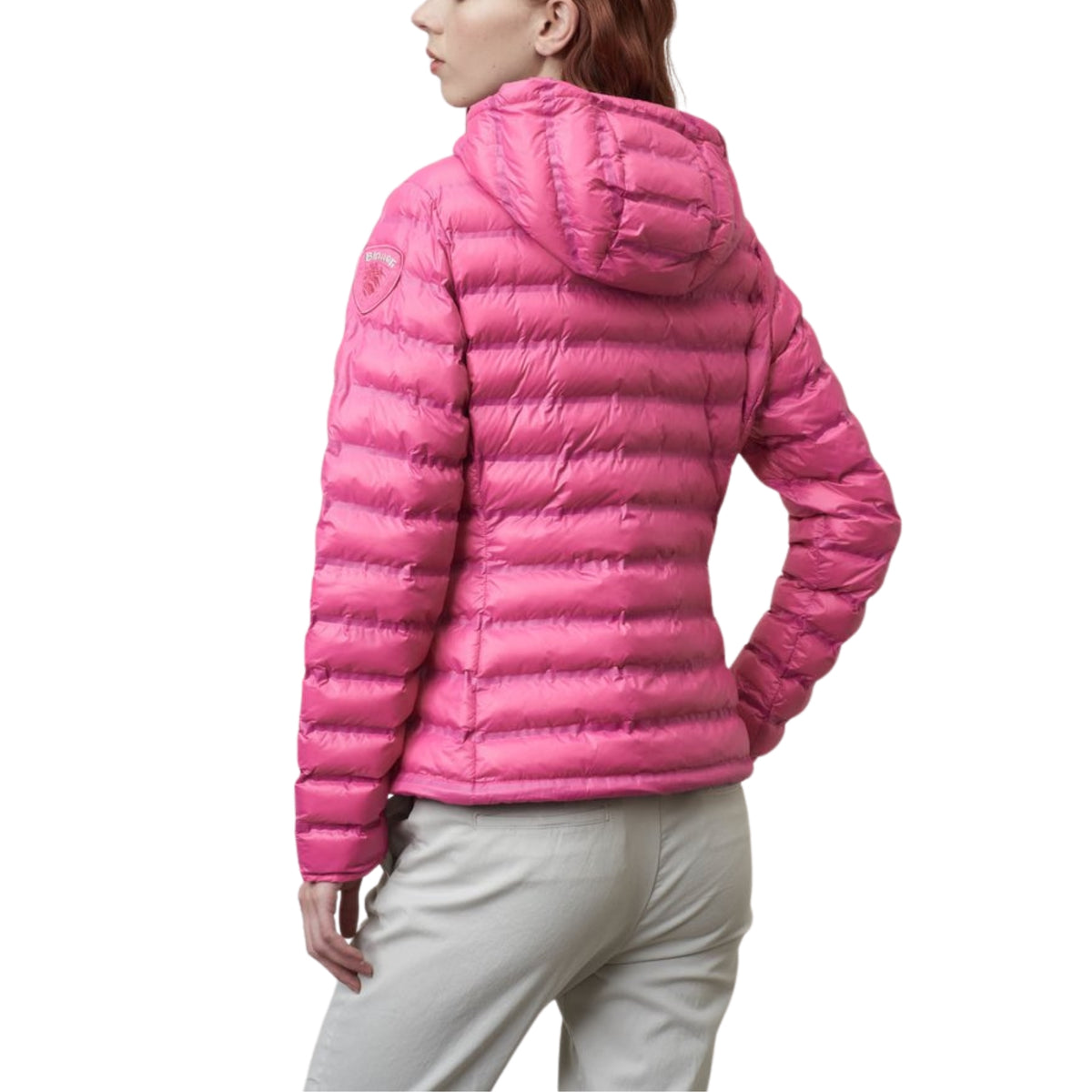 Giacca sfiancata con cappuccio - Rosa