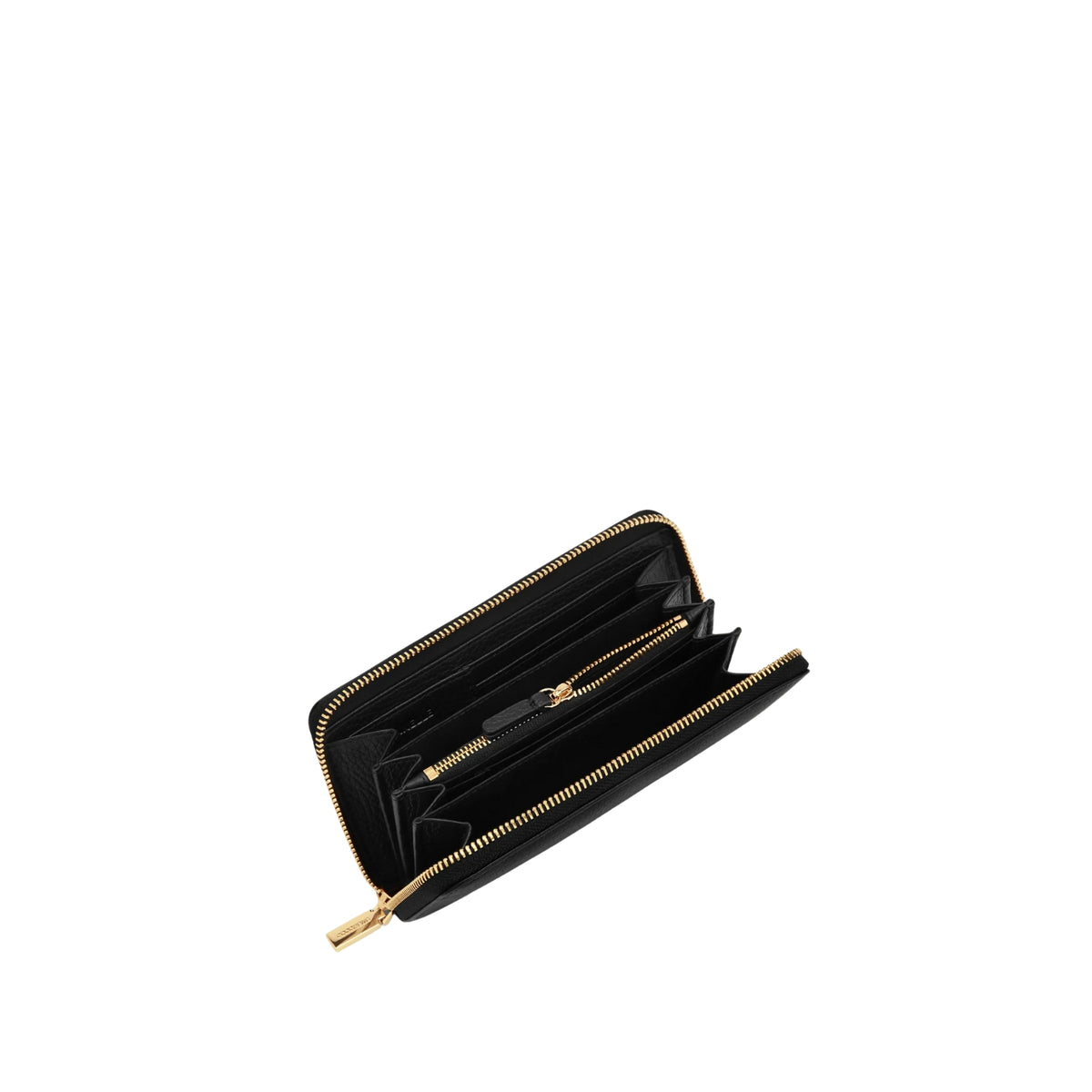 Portafoglio con zip linea Metallic - Nero
